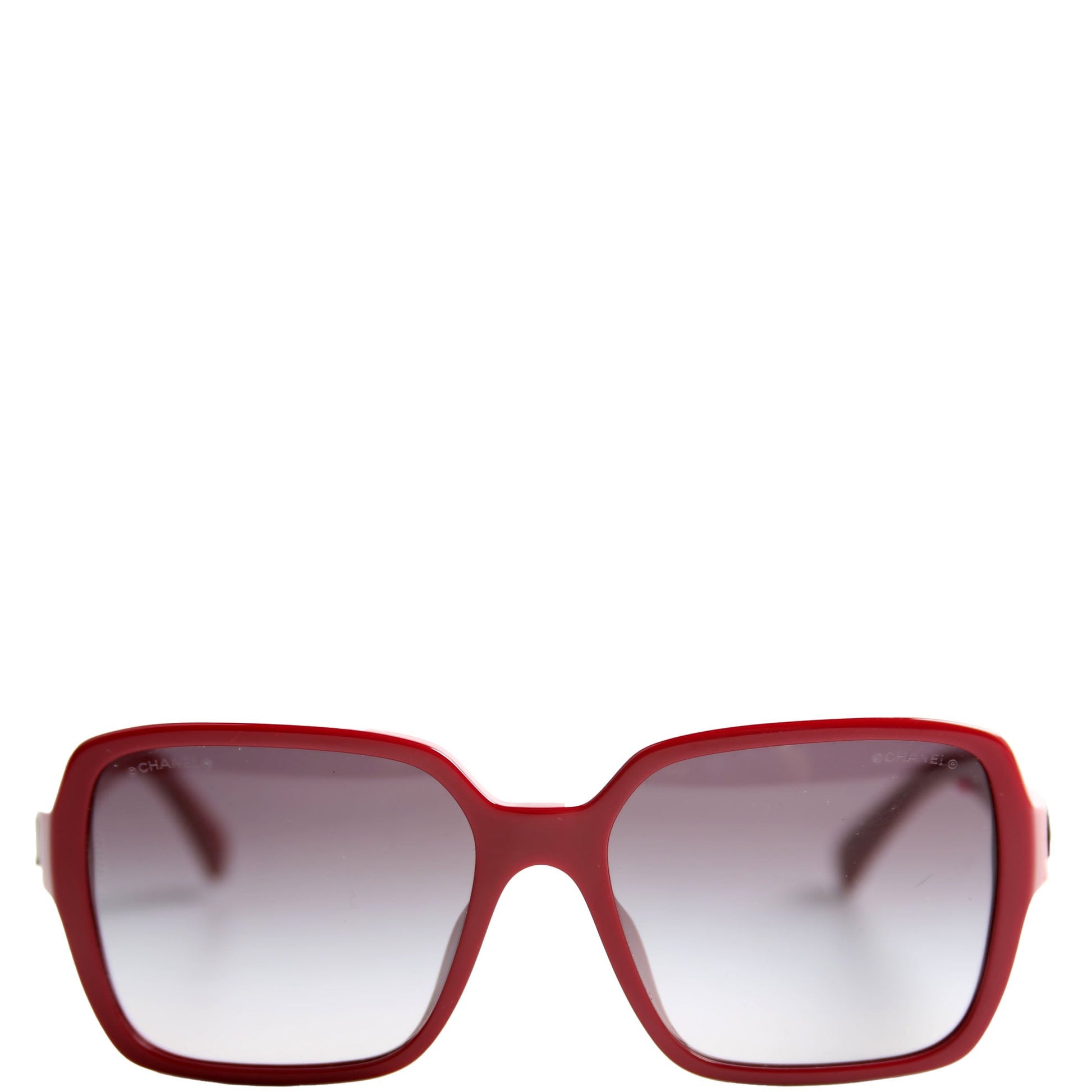 Chanel 5408-A Square Acetate Sunglasses Red