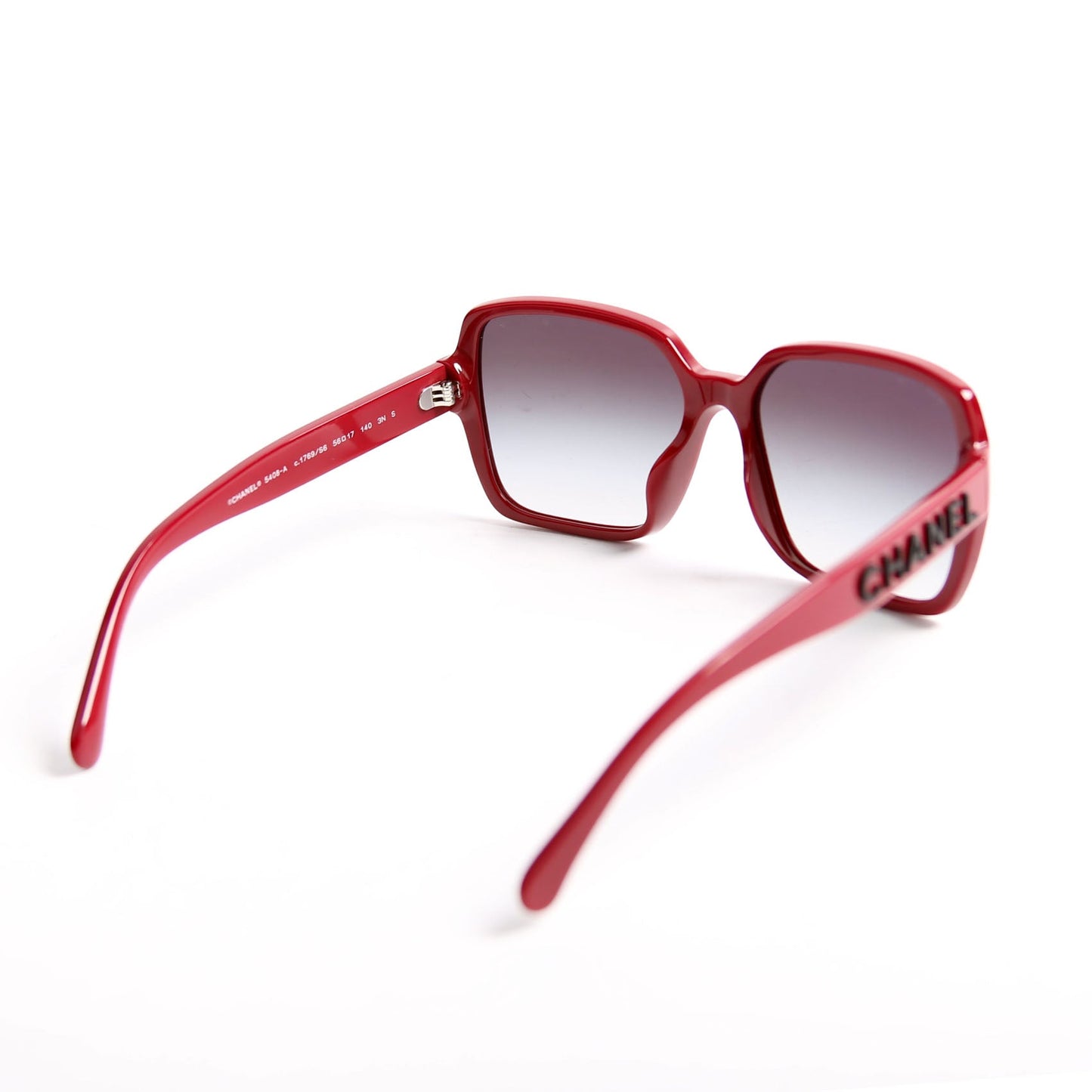 Chanel 5408-A Square Acetate Sunglasses Red