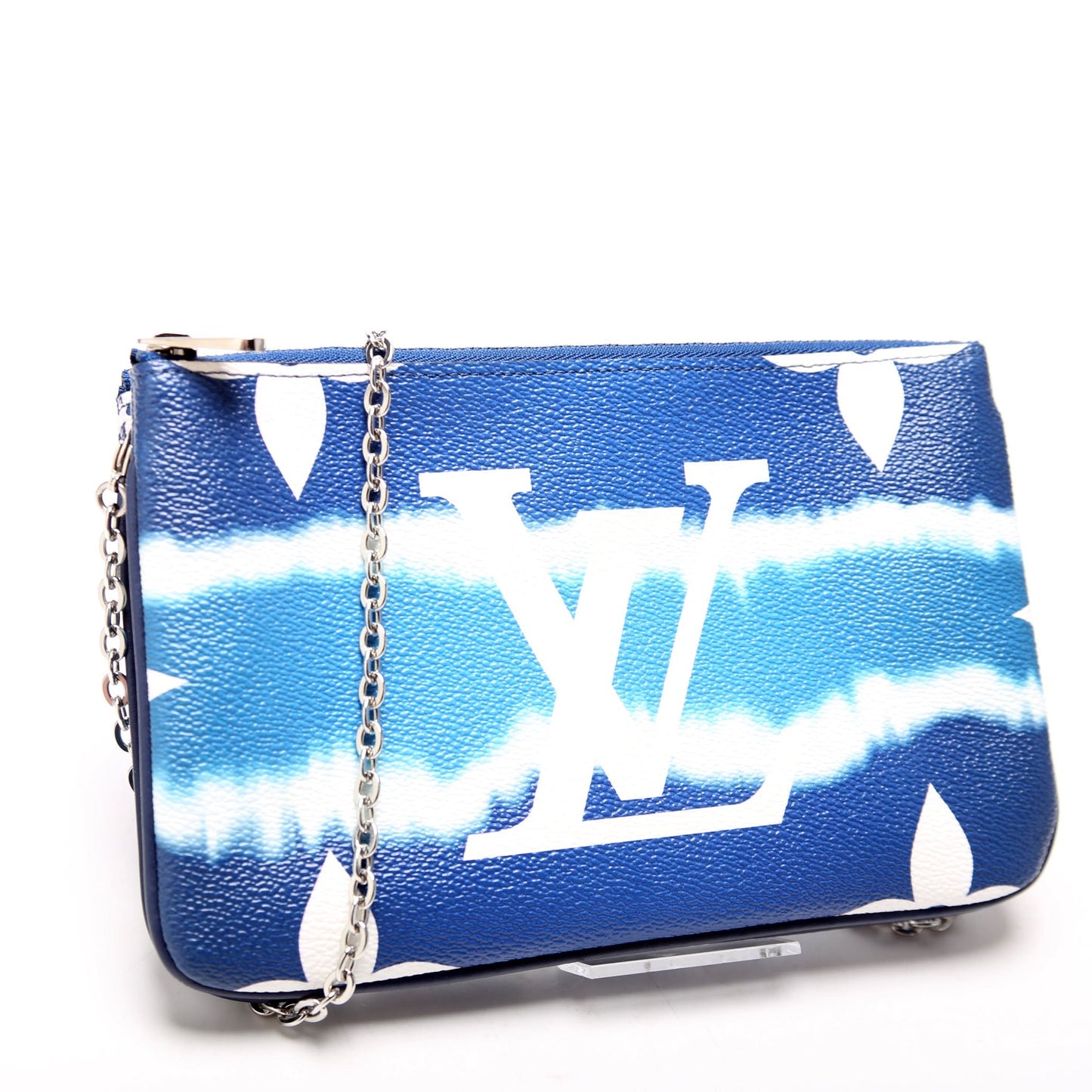 Louis Vuitton Double Zip Pochette Escale Blue Clutch Bag