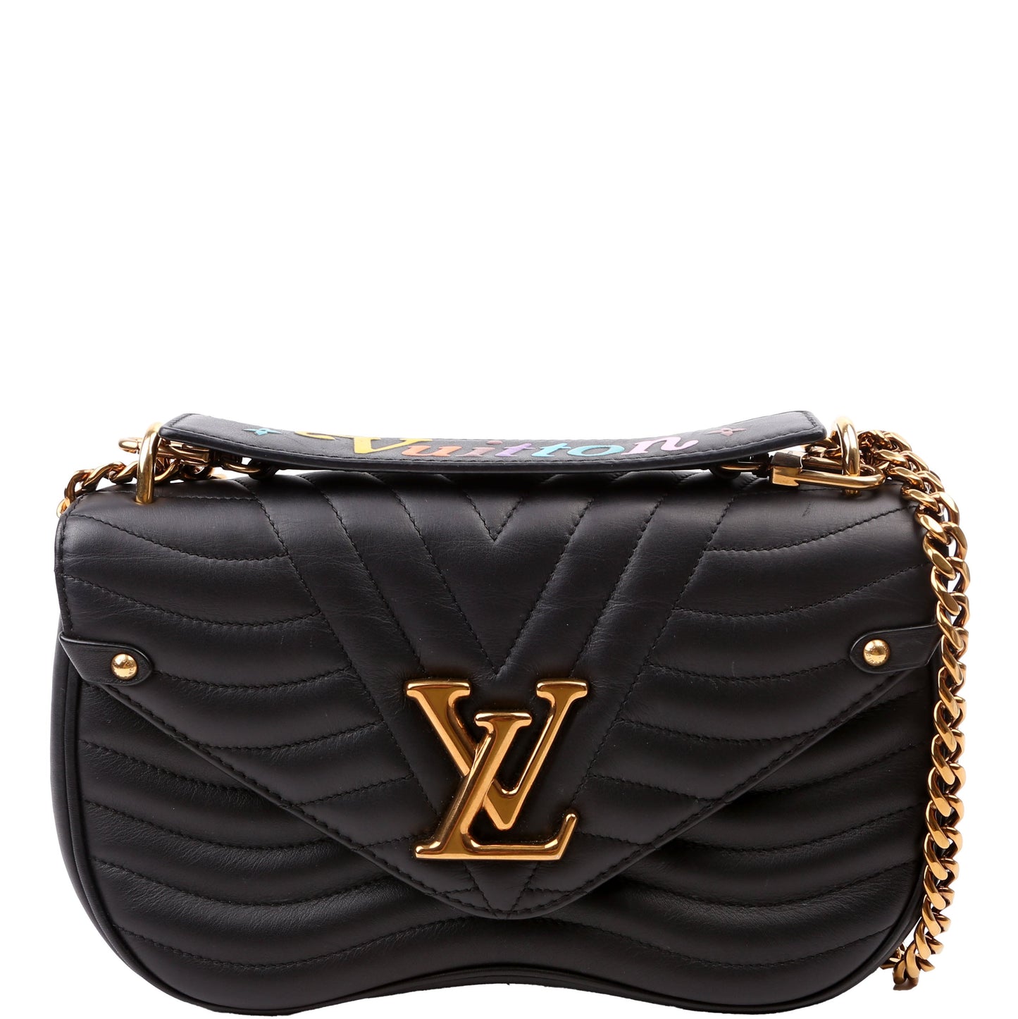 Louis Vuitton New Wave MM Black Handbag Black 1