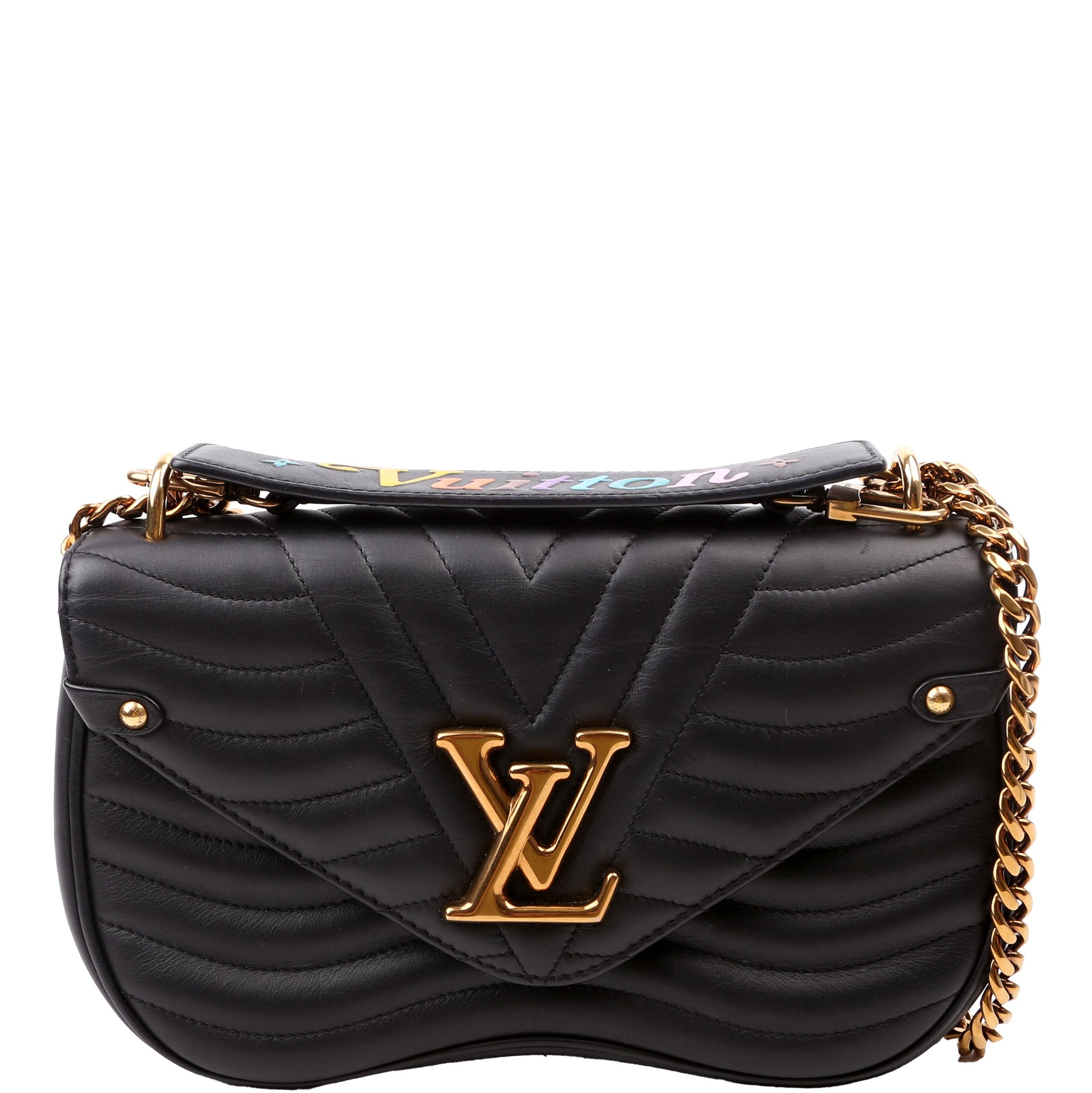 Louis Vuitton New Wave MM Black Handbag Black 1
