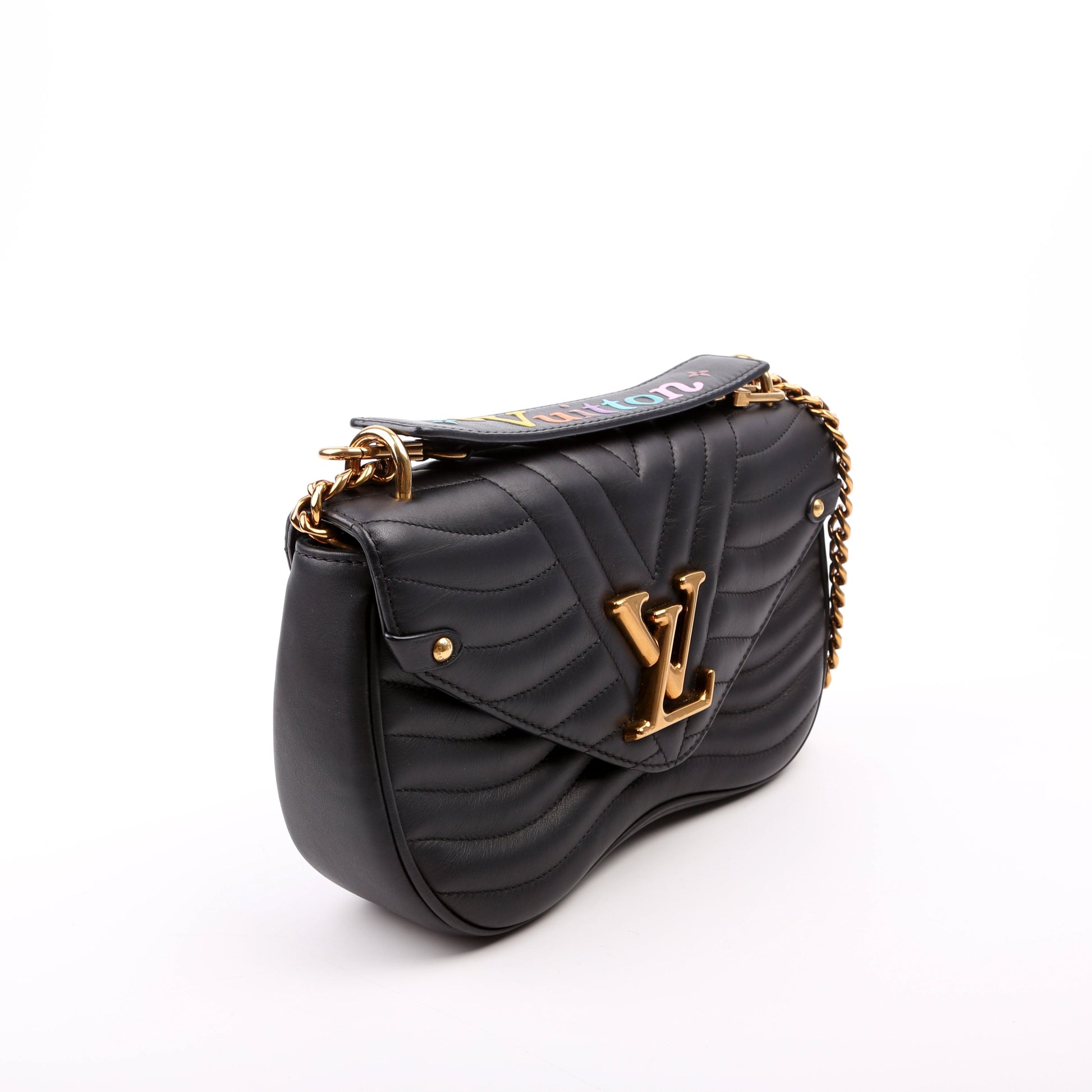 Louis Vuitton New Wave MM Black Handbag Black 1