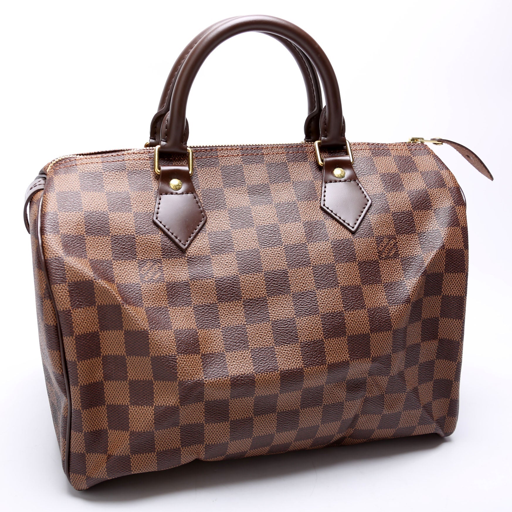Louis Vuitton Speedy 30 Ebene Red Damier Handbag