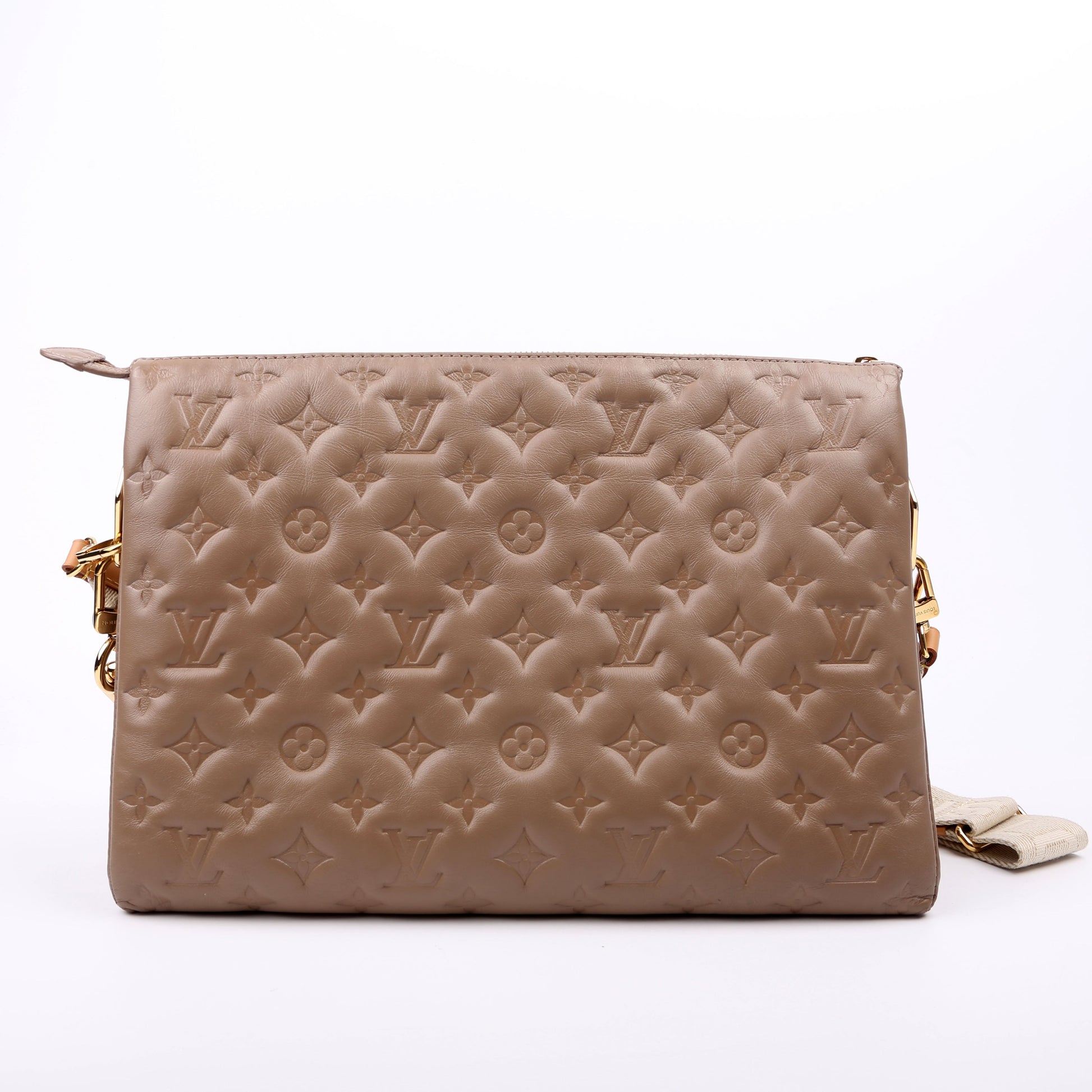 Louis Vuitton Coussin MM Taupe Lambskin Handbag