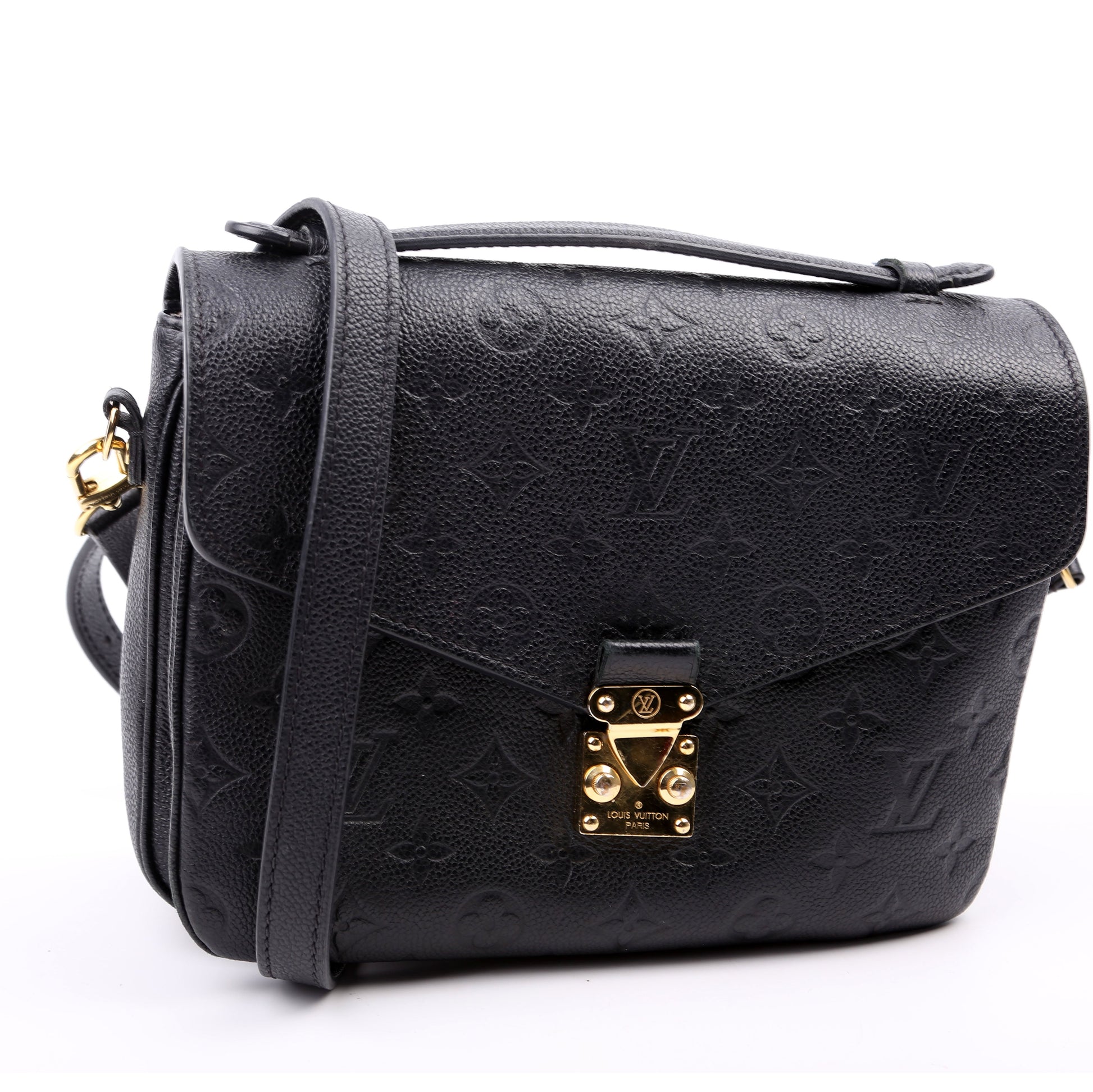 Louis Vuitton Pochette Metis Empreinte Black Clutch Bag Black 2