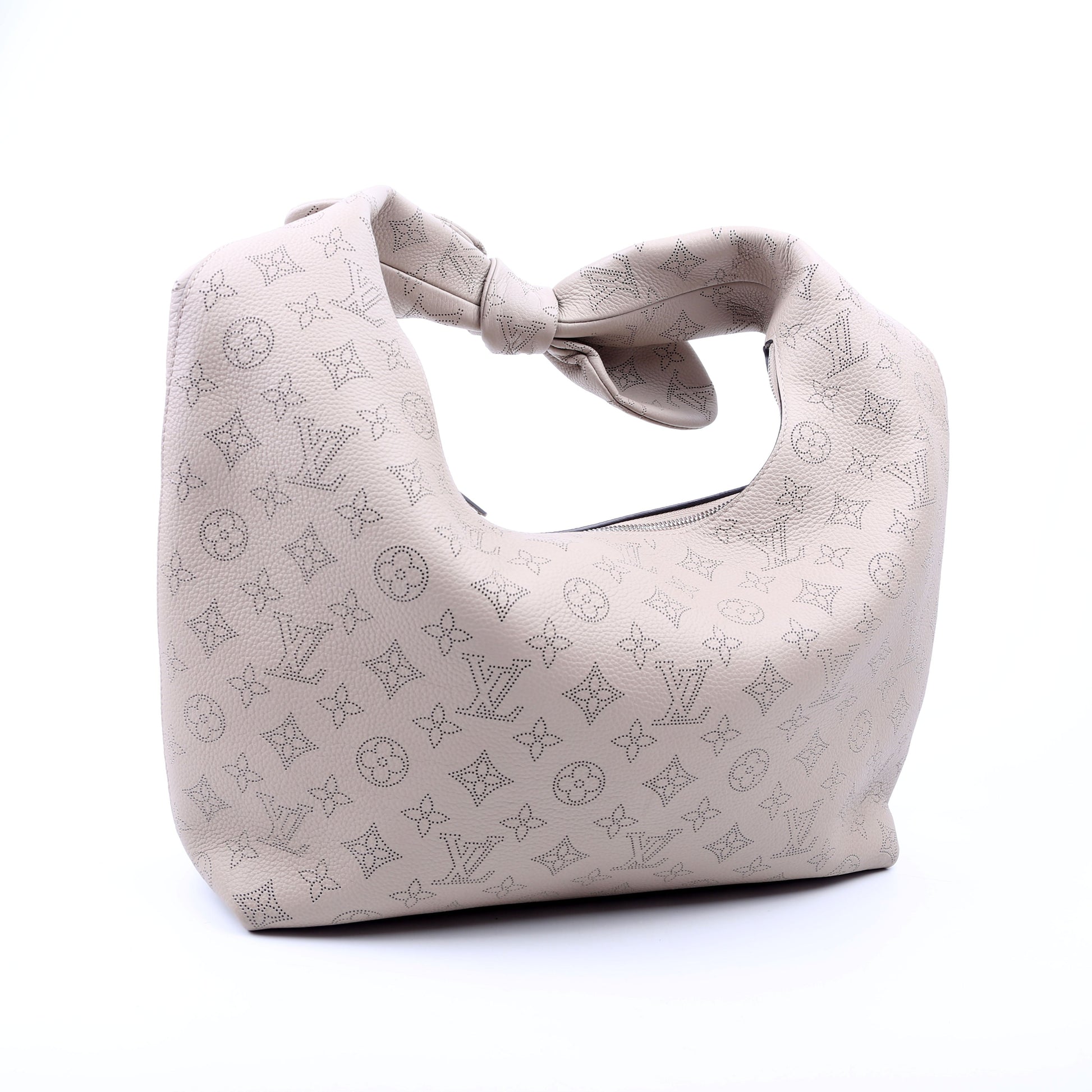 Louis Vuitton Why Knot Mahina Taupe MM Handbag