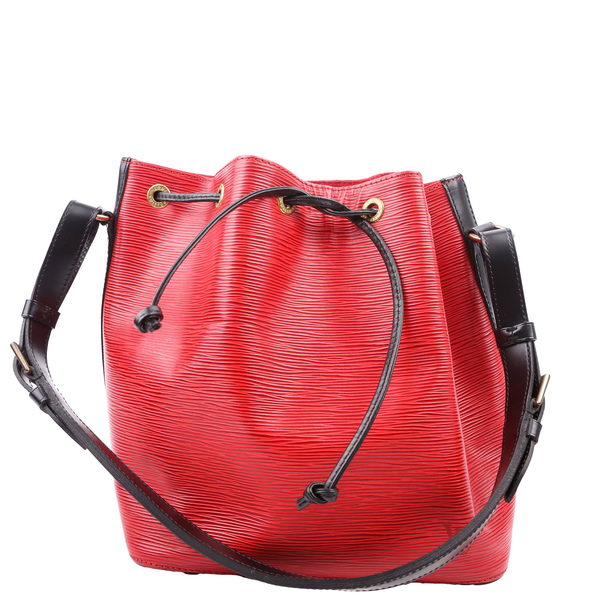 Louis Vuitton Noe Petit Epi Black Red Handbag