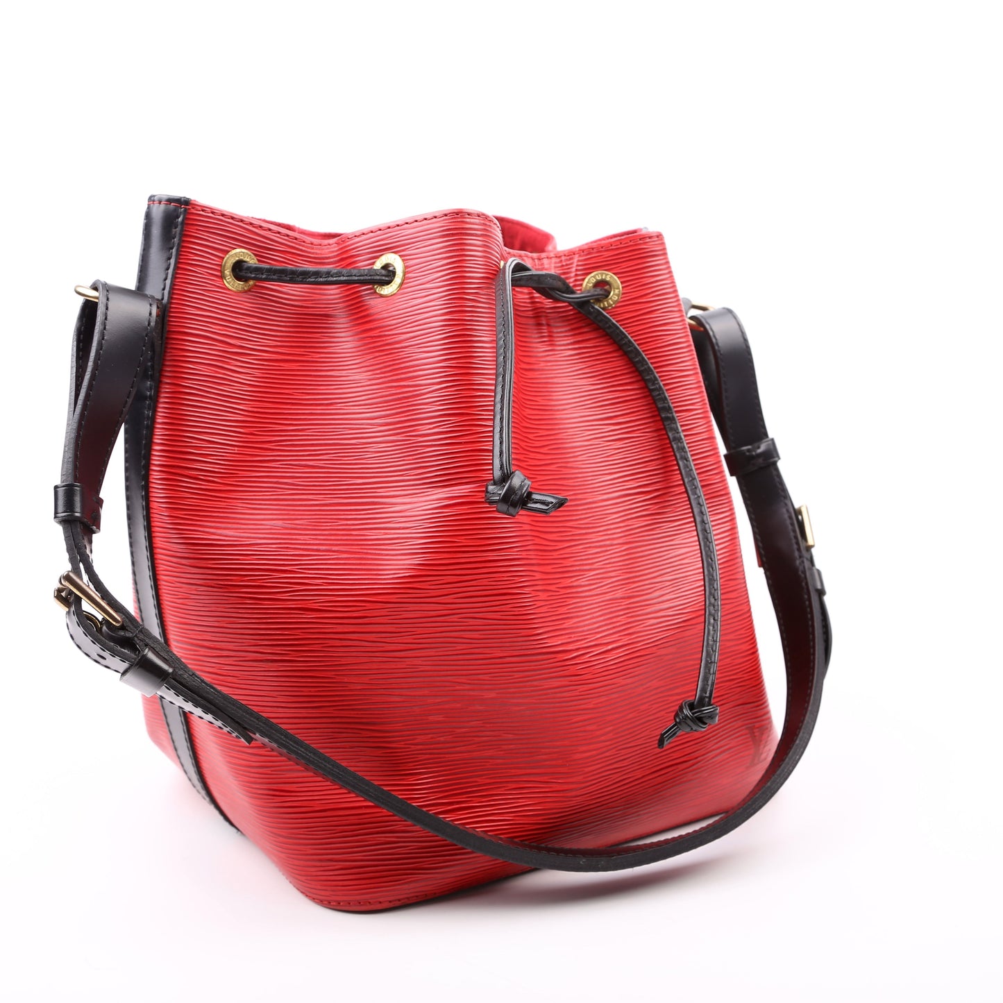 Louis Vuitton Noe Petit Epi Black Red Handbag