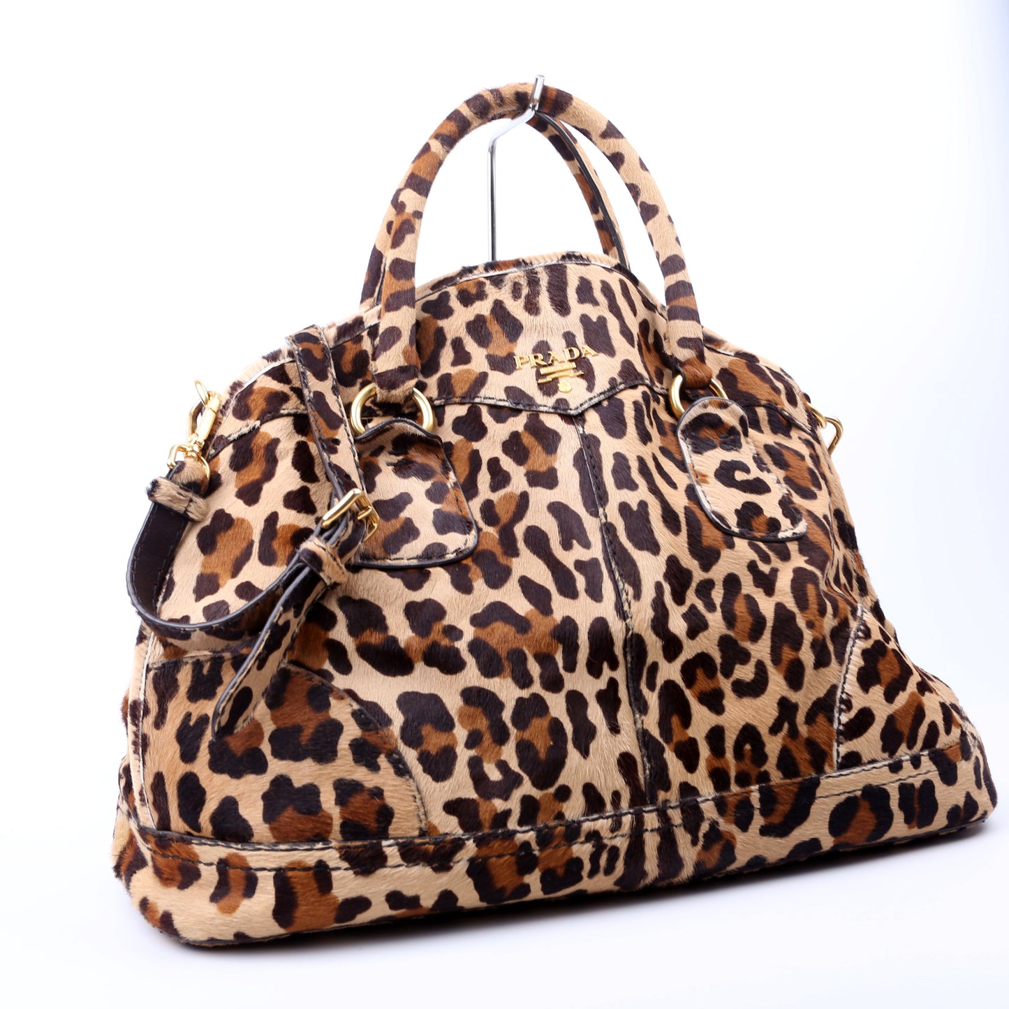Prada Cavallino Pony Hair Bowler Way Bag Travel Bag