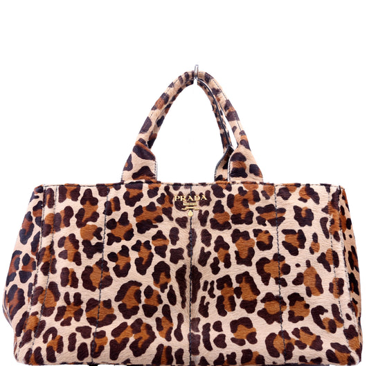 Prada Cavallino Pony Hair Tote Bag Large