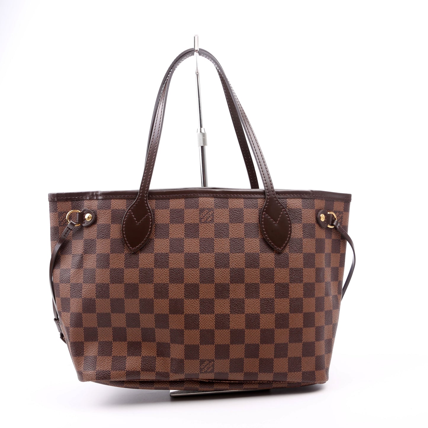 Louis Vuitton Neverfull PM Ebene Damier Red Wallet Case