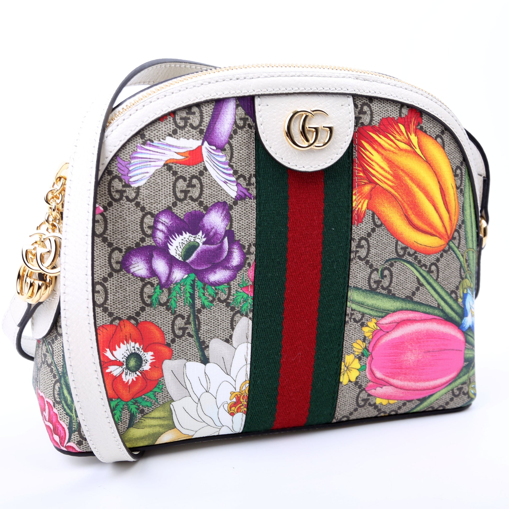 Gucci Ophidia GG Flora Small Crossbody Bag