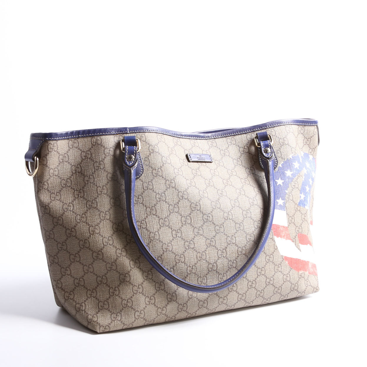 Gucci X Unicef American Flag GG Supreme Tote Bag
