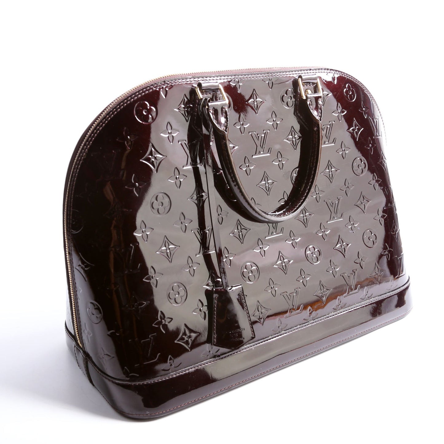 Louis Vuitton Alma GM Burgundy Vernis Handbag