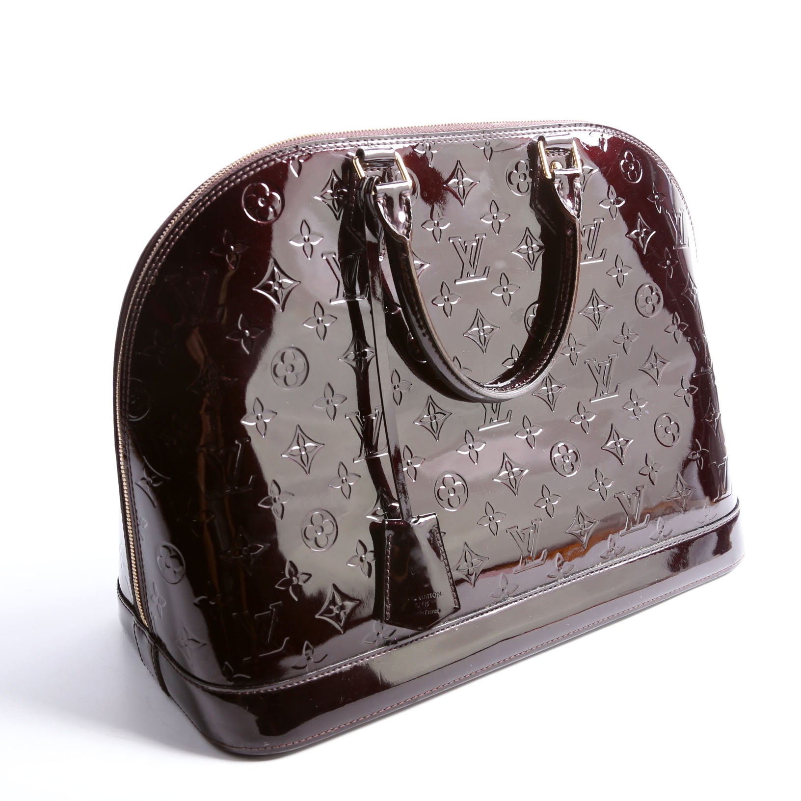 Louis Vuitton Alma GM Burgundy Vernis Handbag