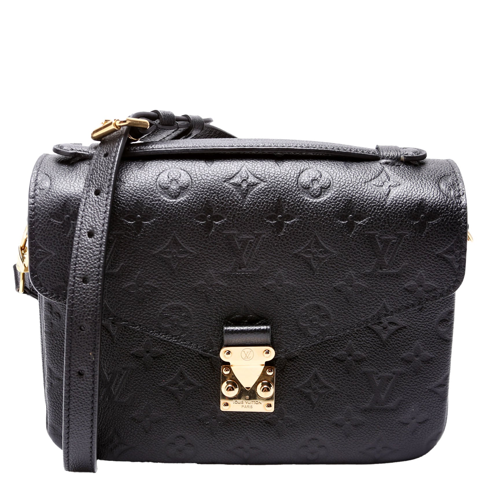 Louis Vuitton Pochette Metis Empreinte Black Clutch Bag Black 4
