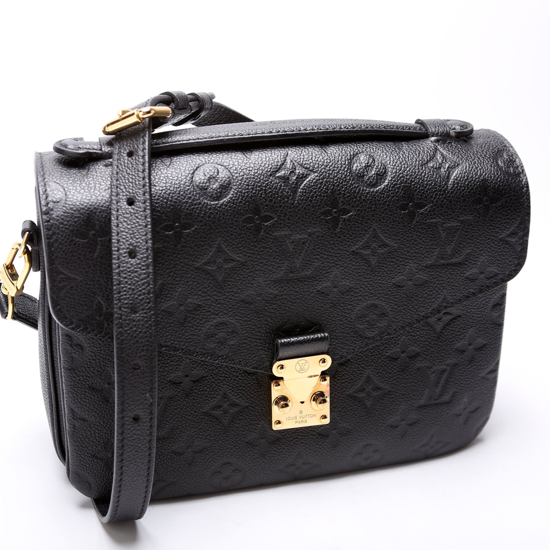 Louis Vuitton Pochette Metis Empreinte Black Clutch Bag Black 4