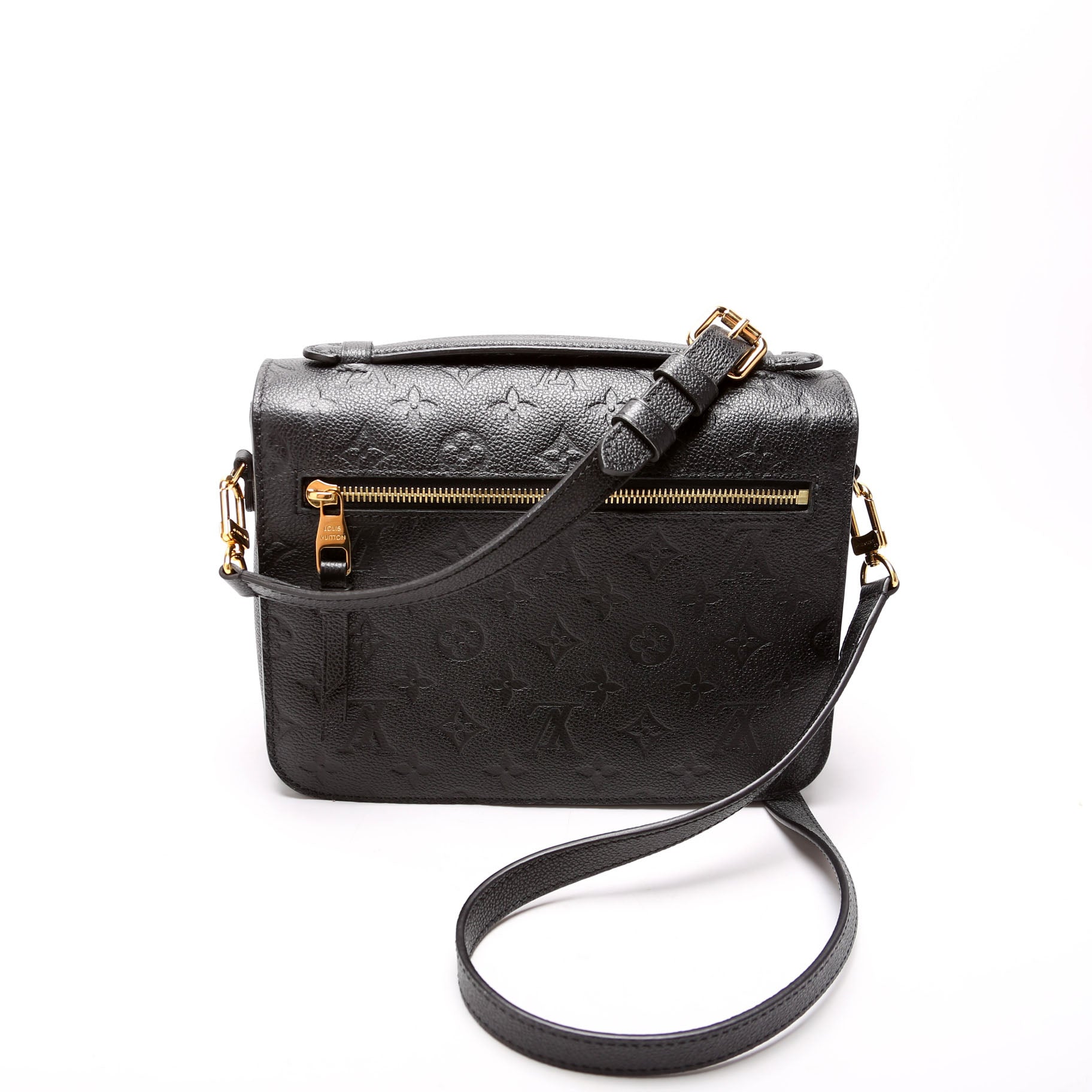 Louis Vuitton Pochette Metis Empreinte Black Clutch Bag Black 4
