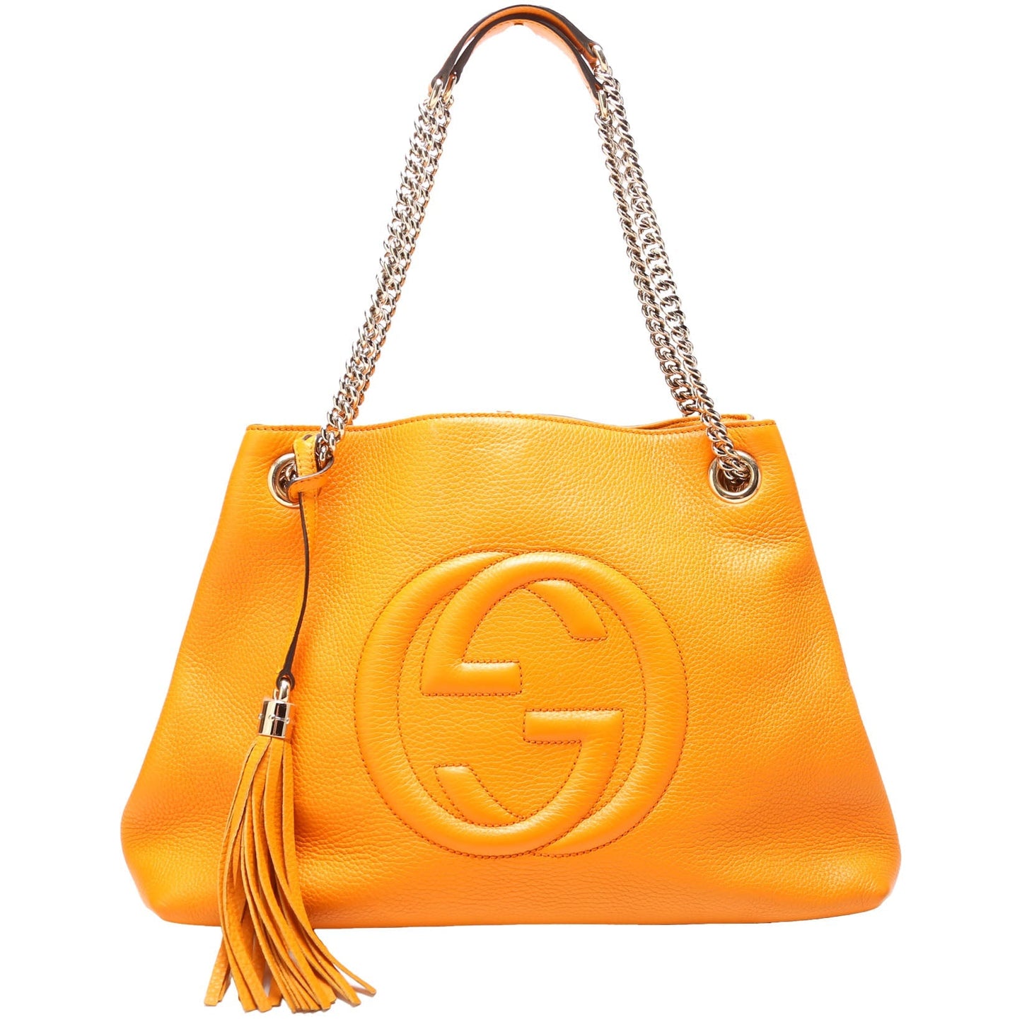 Gucci Soho Tangerine Leather Medium Shoulder Bag