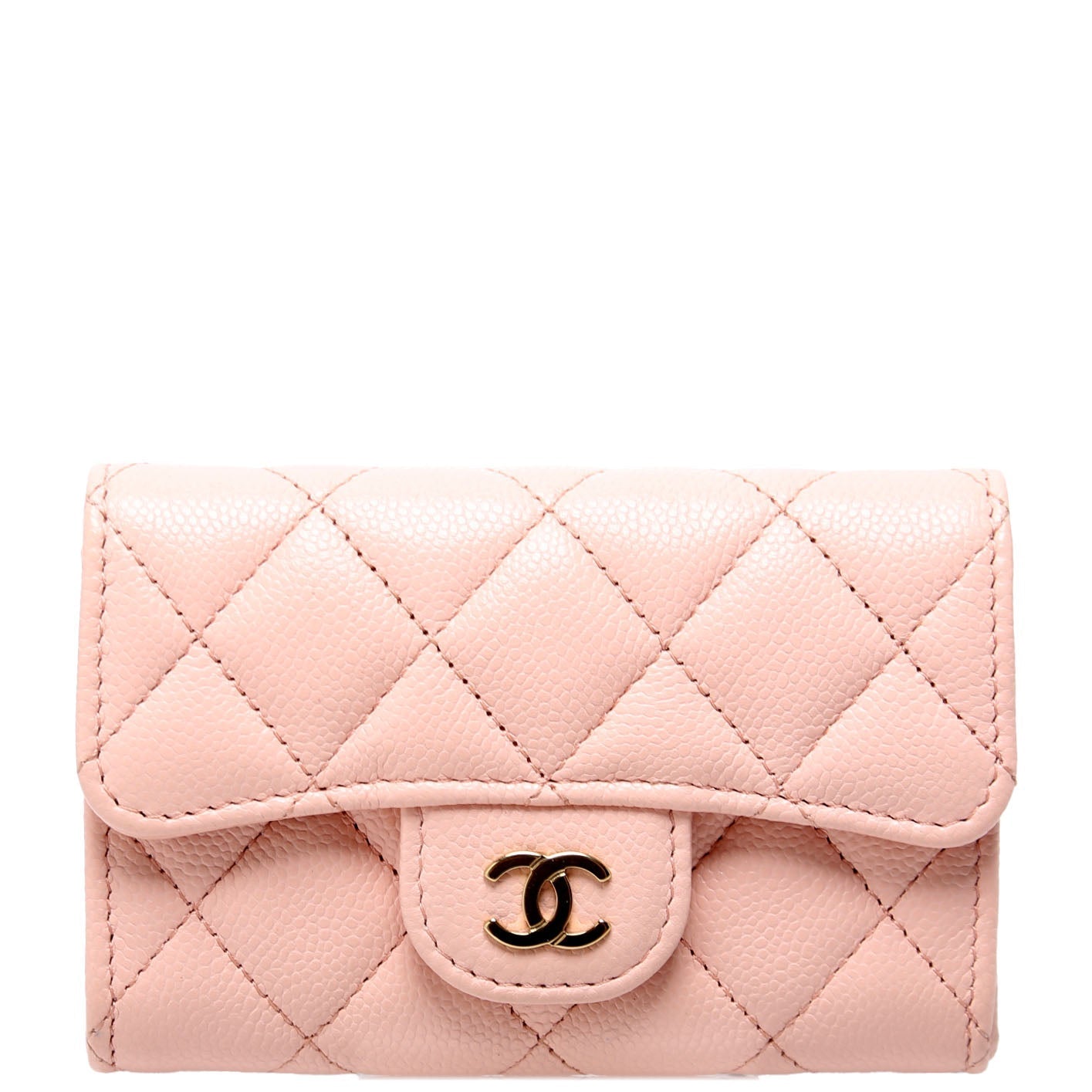 Chanel Classic Flap Card Holder Caviar RFID Pink