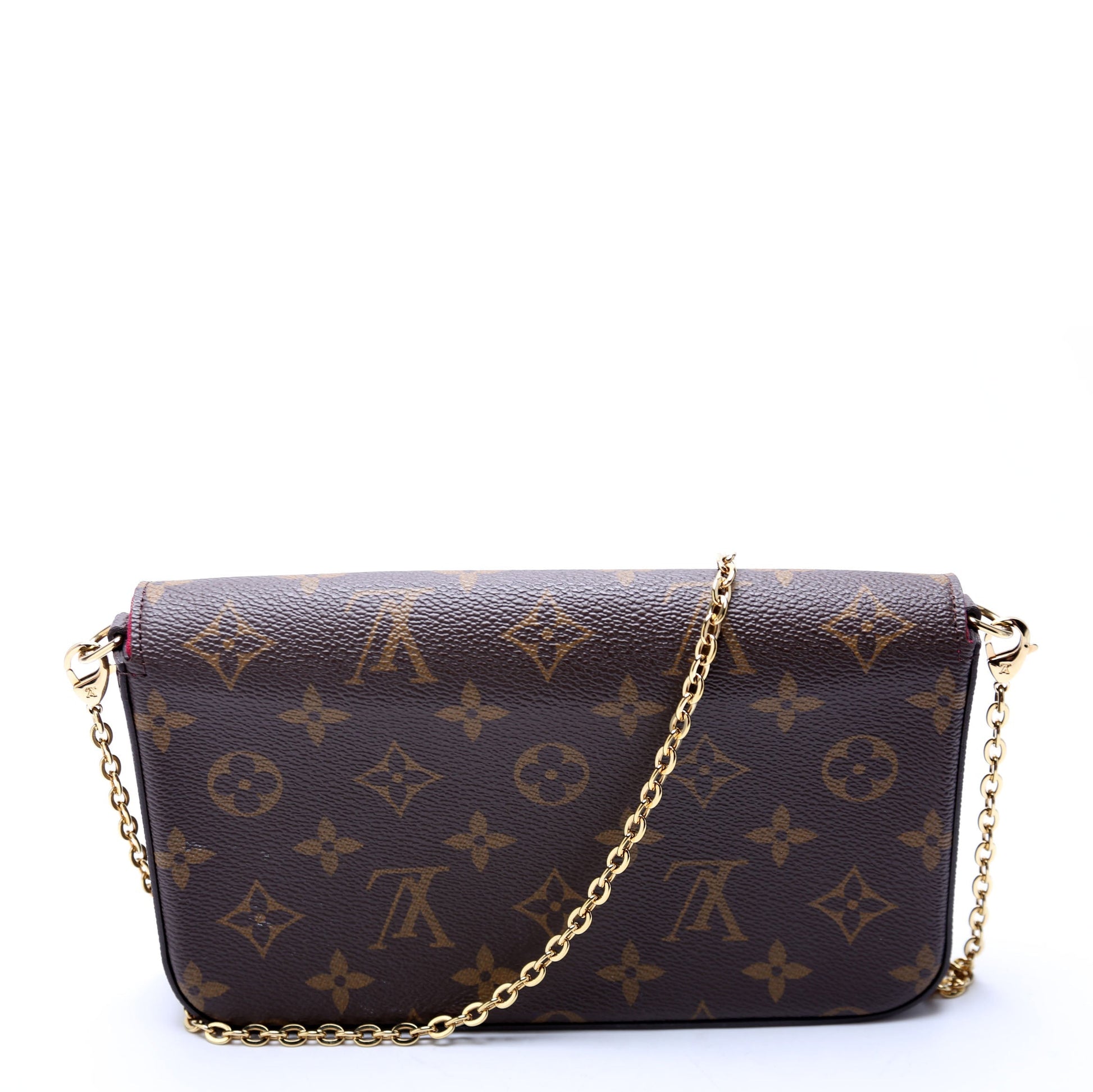 Louis Vuitton Pochette Felicie Berry Monogram Clutch Bag Berry 11