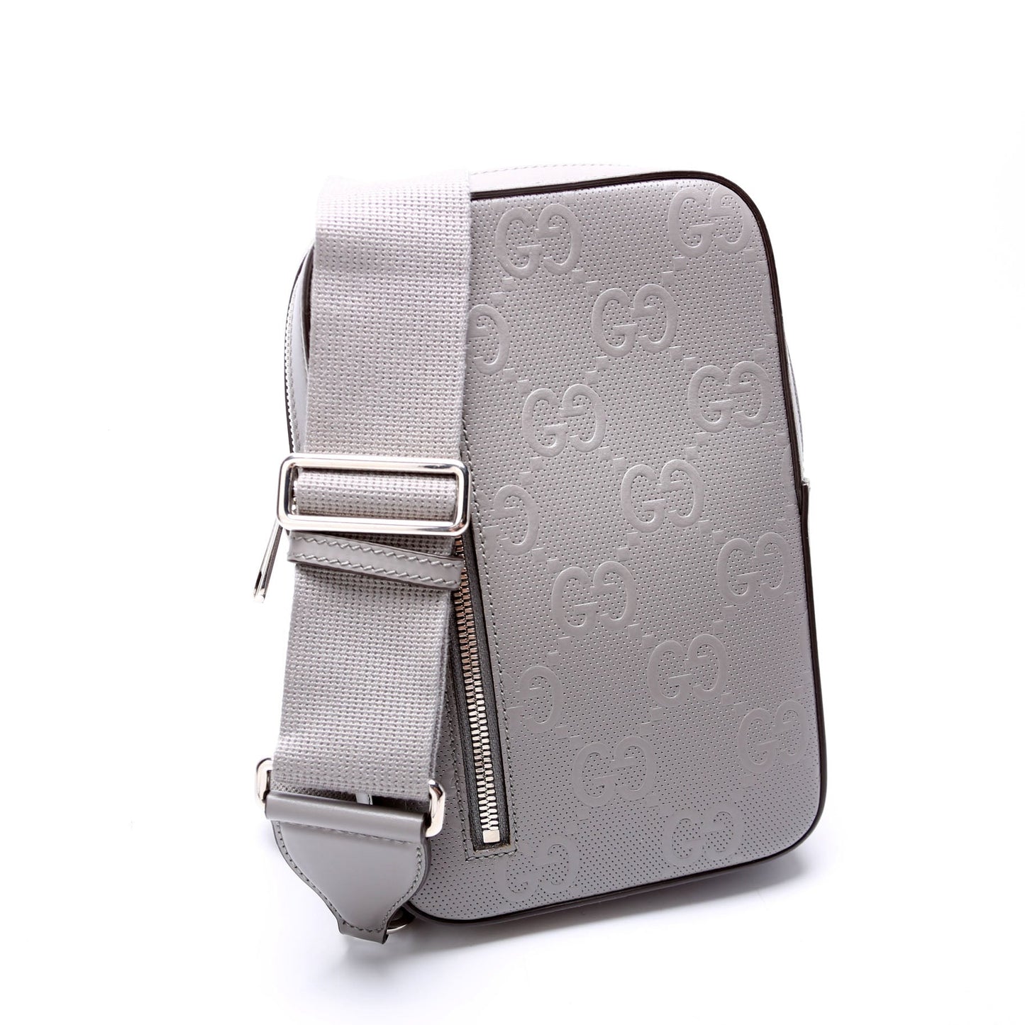 Gucci GG Embossed Sling Backpack Gray
