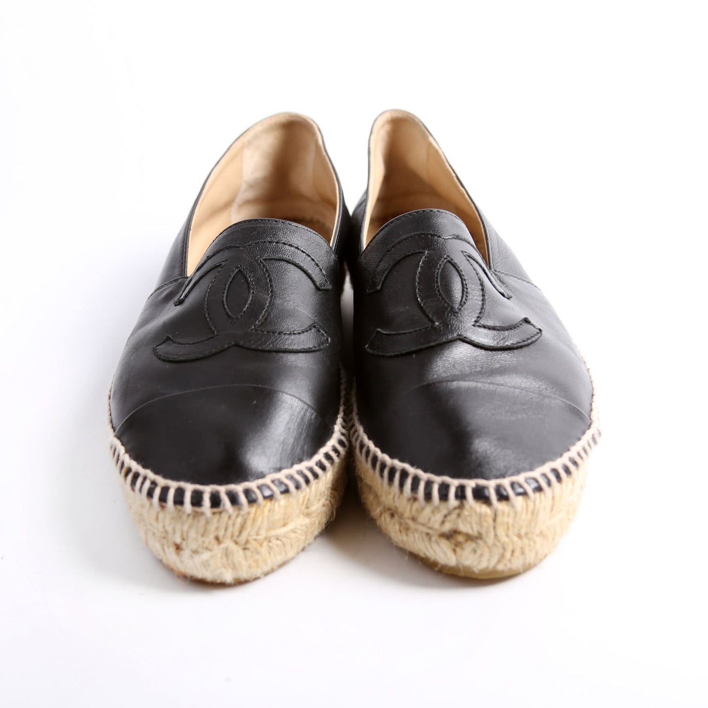 Chanel CC Espadrilles Size 37 Black