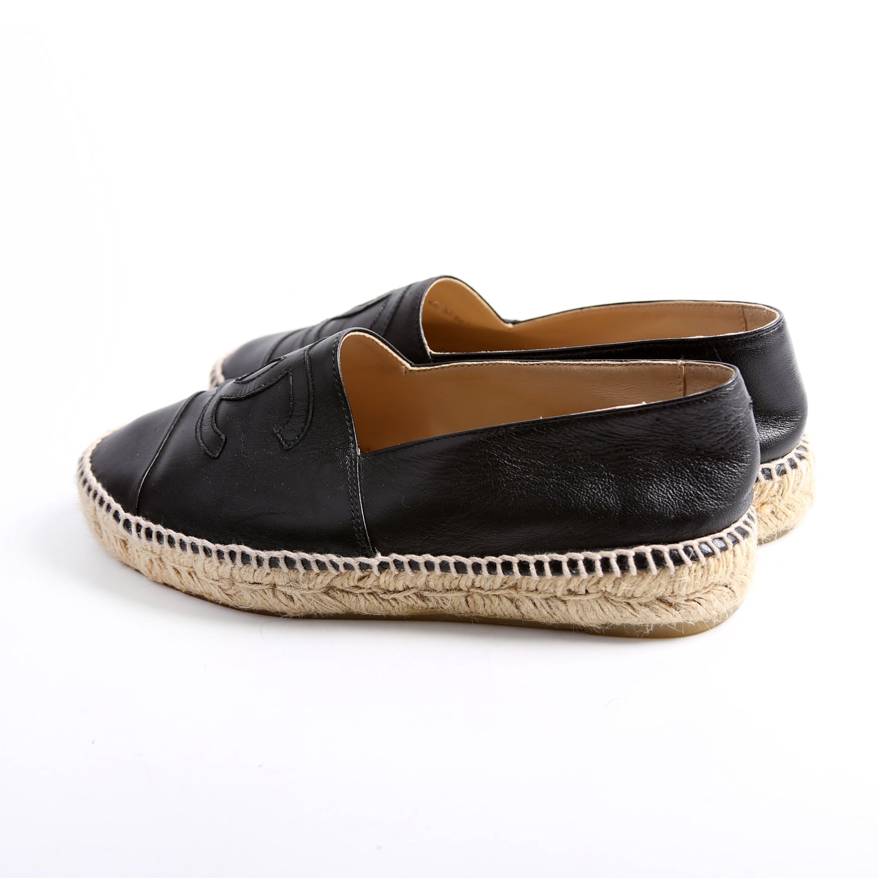 Chanel CC Espadrilles Size 37 Black