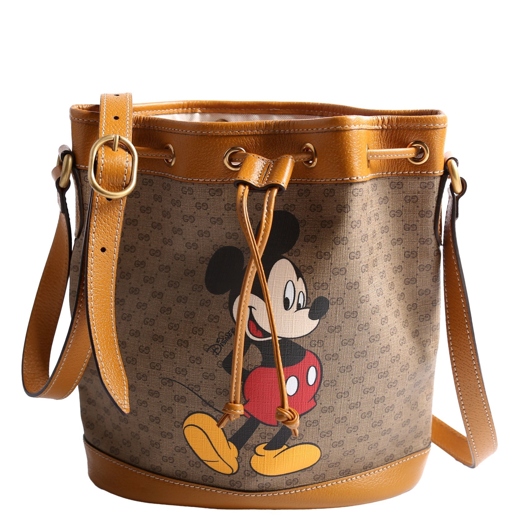 Gucci Disney Micro GG Brown Bucket Bag