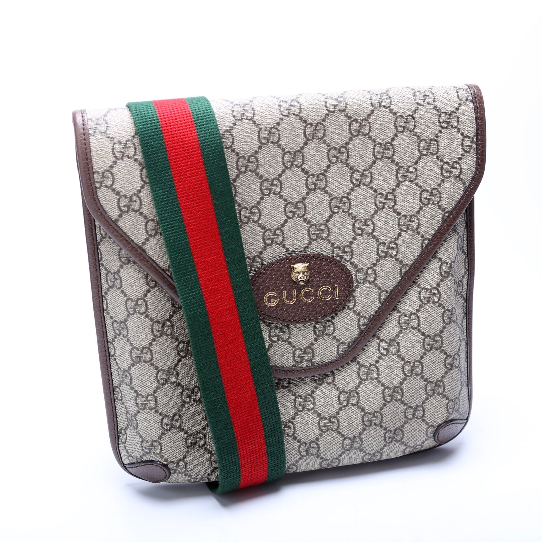 Gucci GG Supreme Neo Messenger Brown Travel Bag Messenger Brown