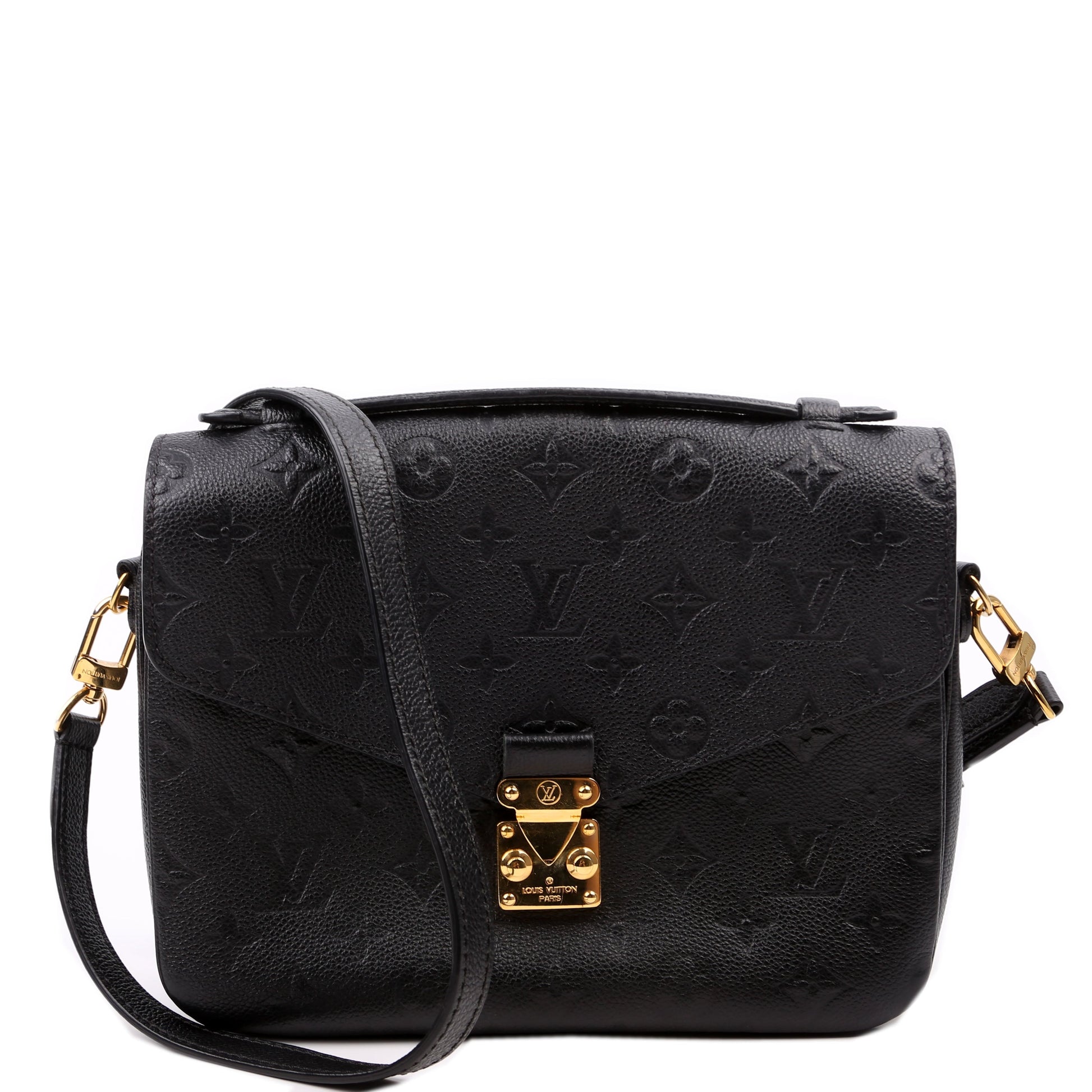 Louis Vuitton Pochette Metis Empreinte Black Clutch Bag Black 6