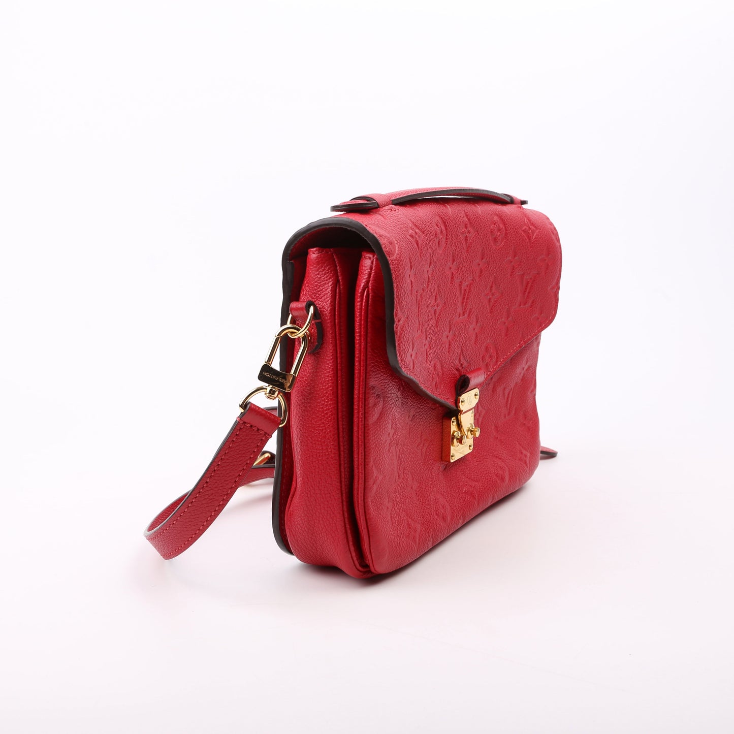 Louis Vuitton Pochette Metis Empreinte Red Clutch Bag