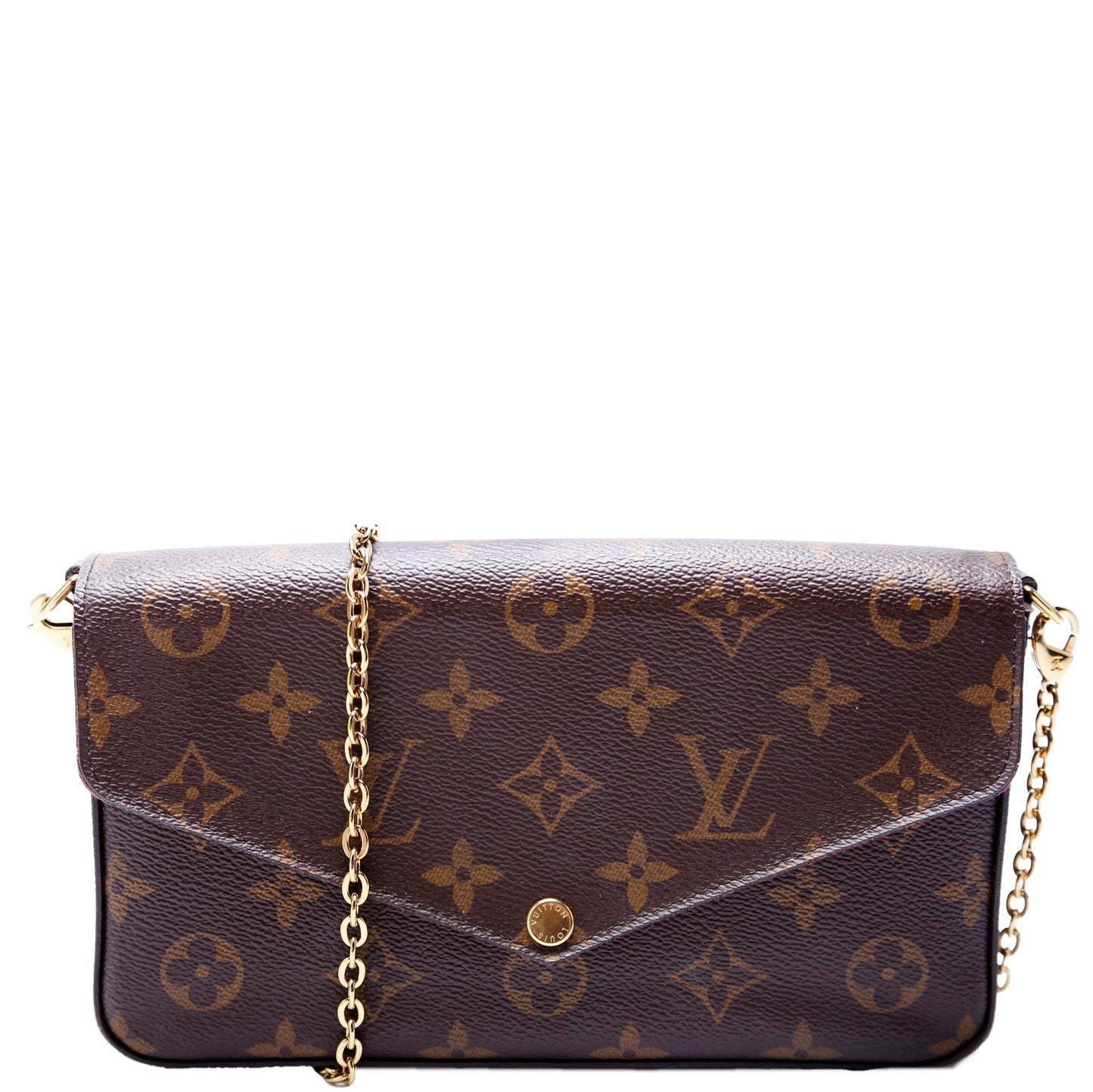 Louis Vuitton Pochette Felicie Berry Monogram Clutch Bag Berry 7