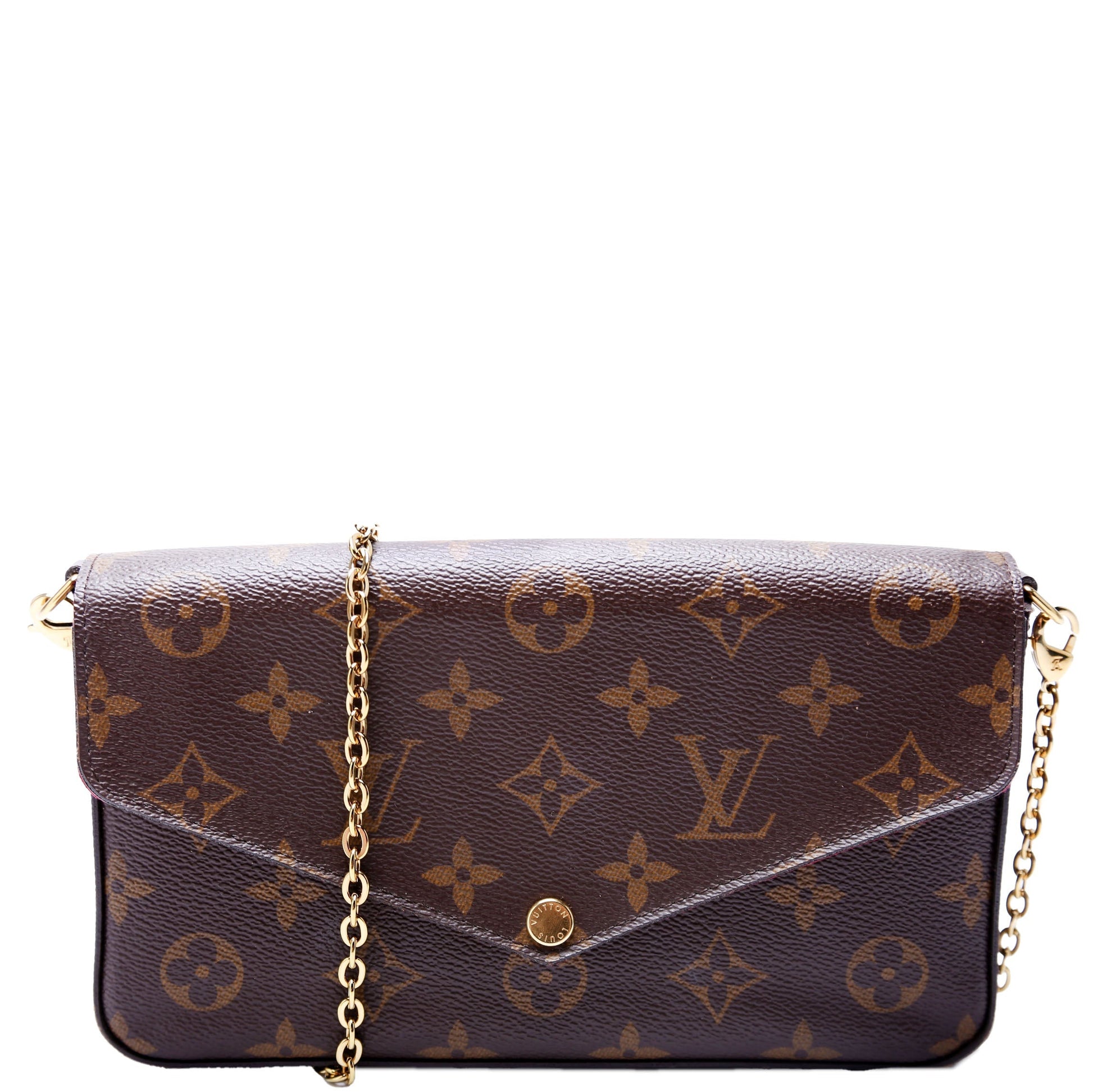 Louis Vuitton Pochette Felicie Berry Monogram Clutch Bag Berry 7
