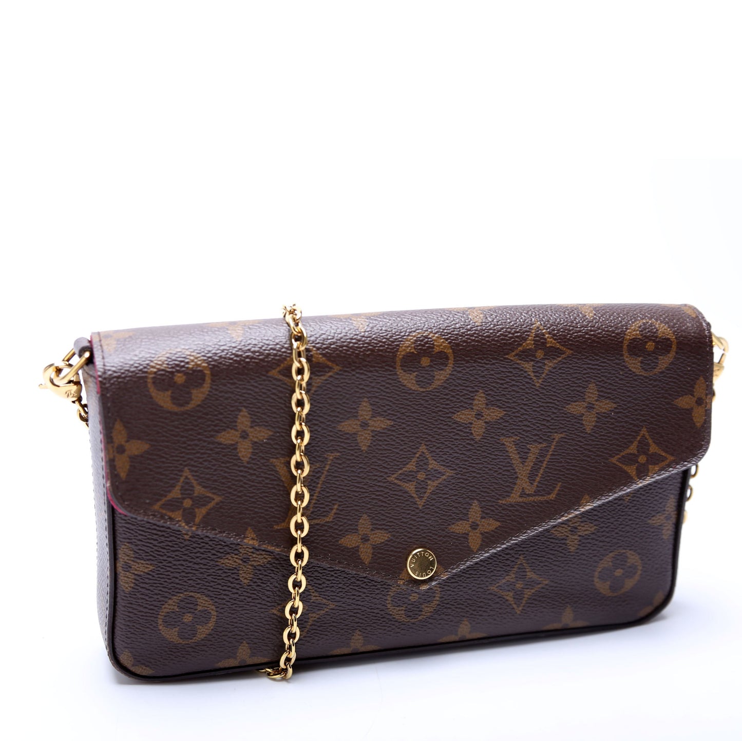 Louis Vuitton Pochette Felicie Berry Monogram Clutch Bag Berry 7