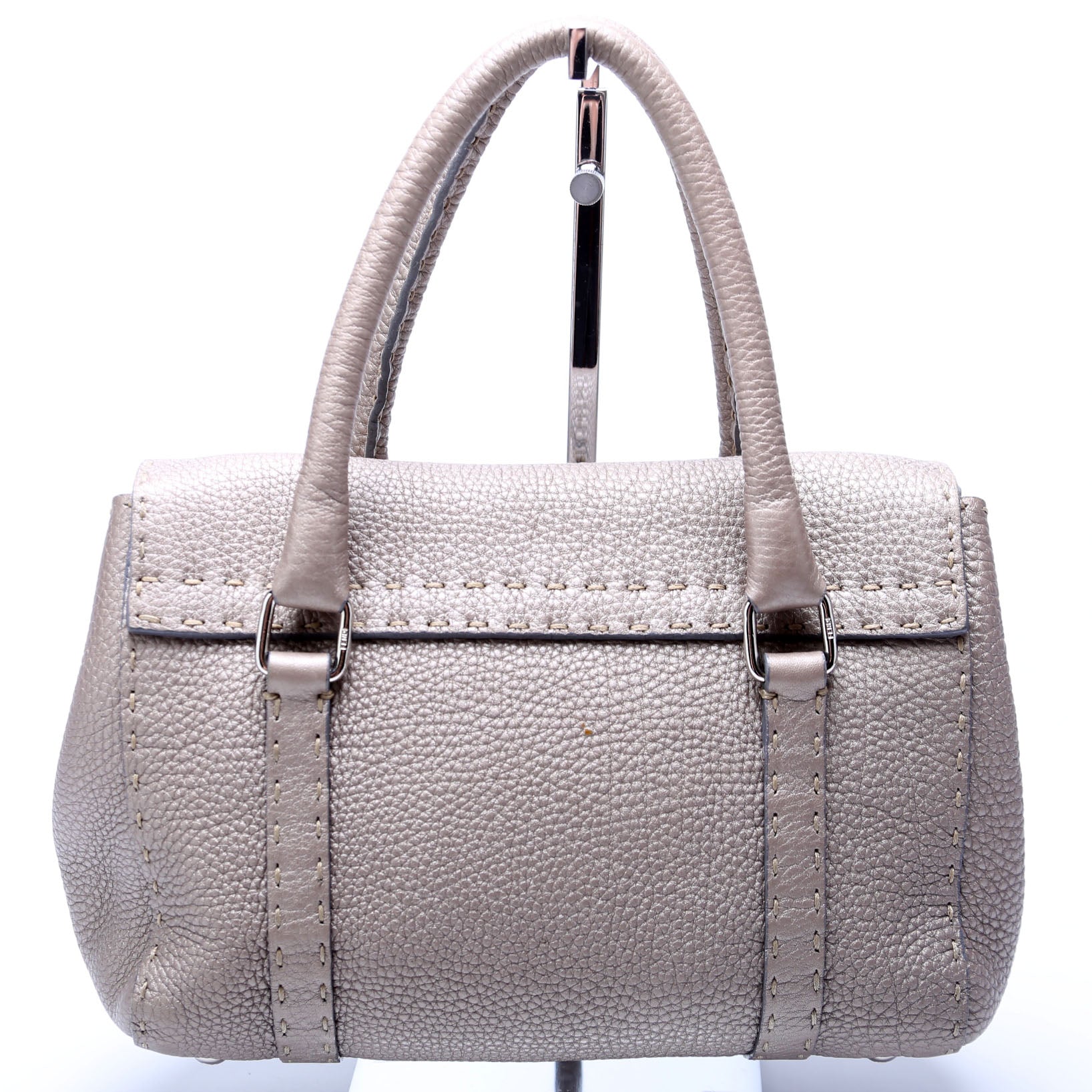 Fendi 8Br486 Selleria Linda Handle Bag Silver Mini Travel Bag