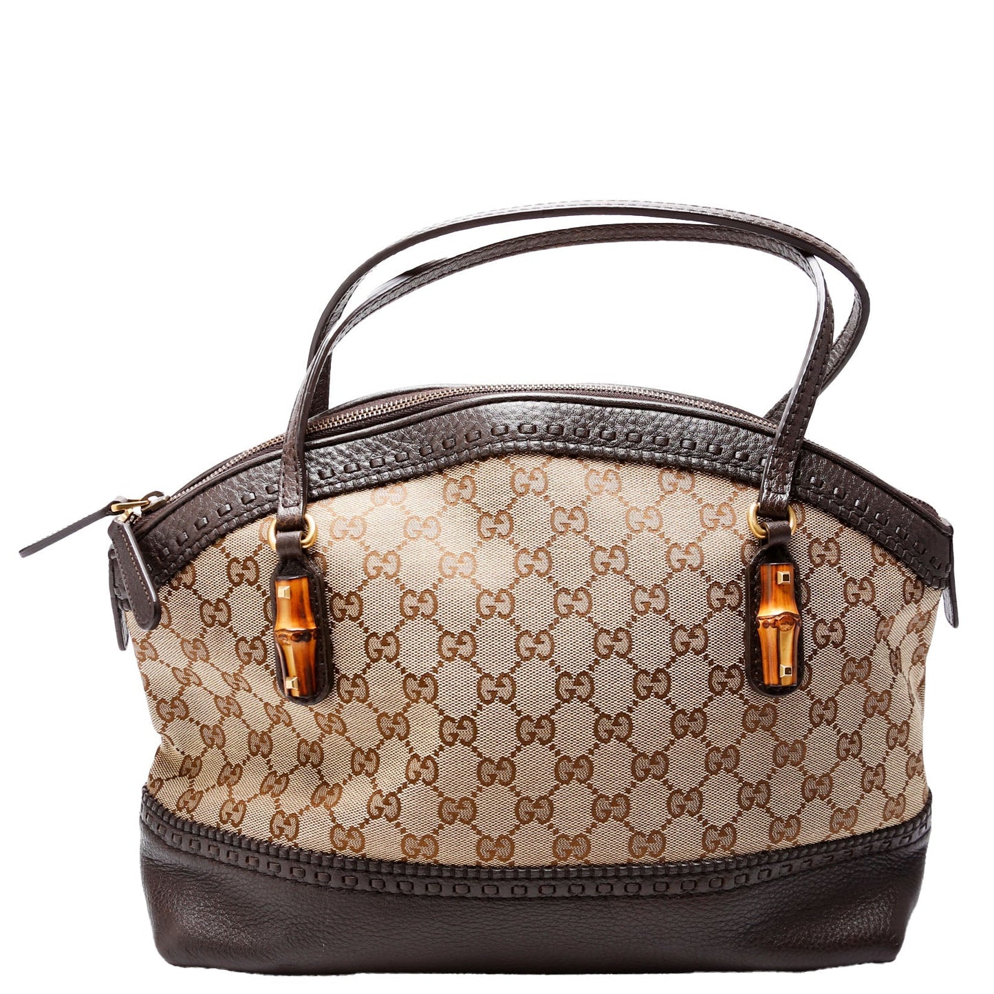 Gucci GG Bamboo Canvas Shoulder Bag Bag 1