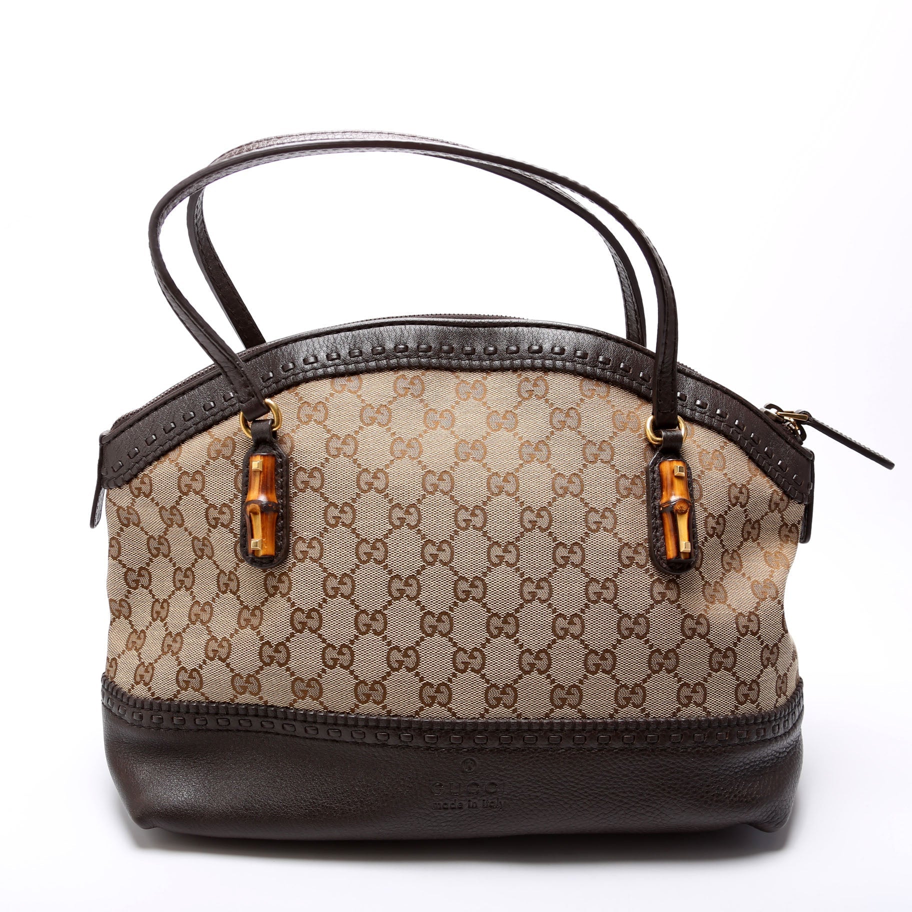 Gucci GG Bamboo Canvas Shoulder Bag Bag 1
