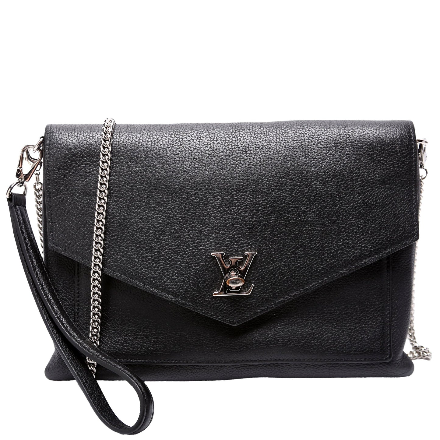 Louis Vuitton Mylockme Pochette Wrist Black Clutch Bag