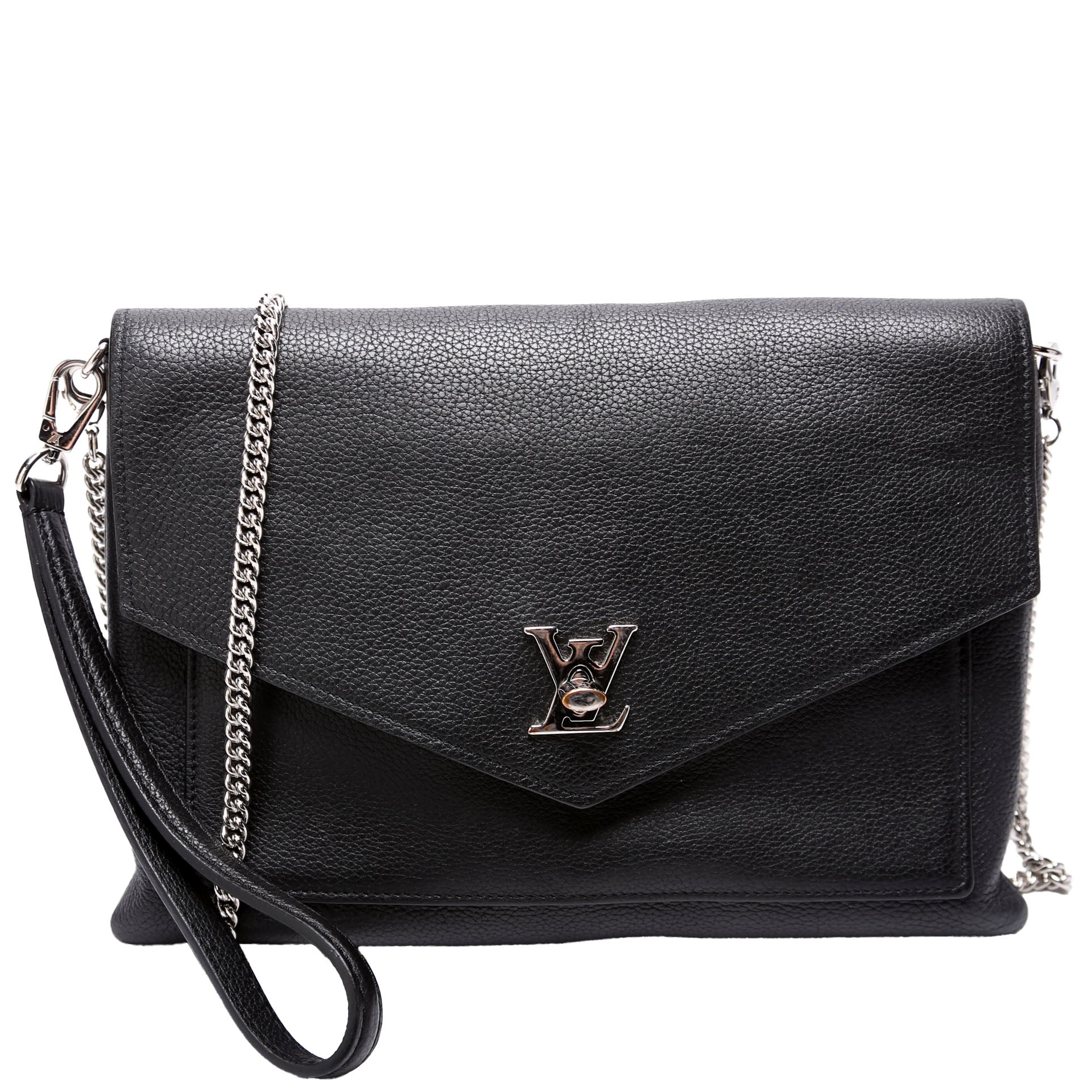 Louis Vuitton Mylockme Pochette Wrist Black Clutch Bag