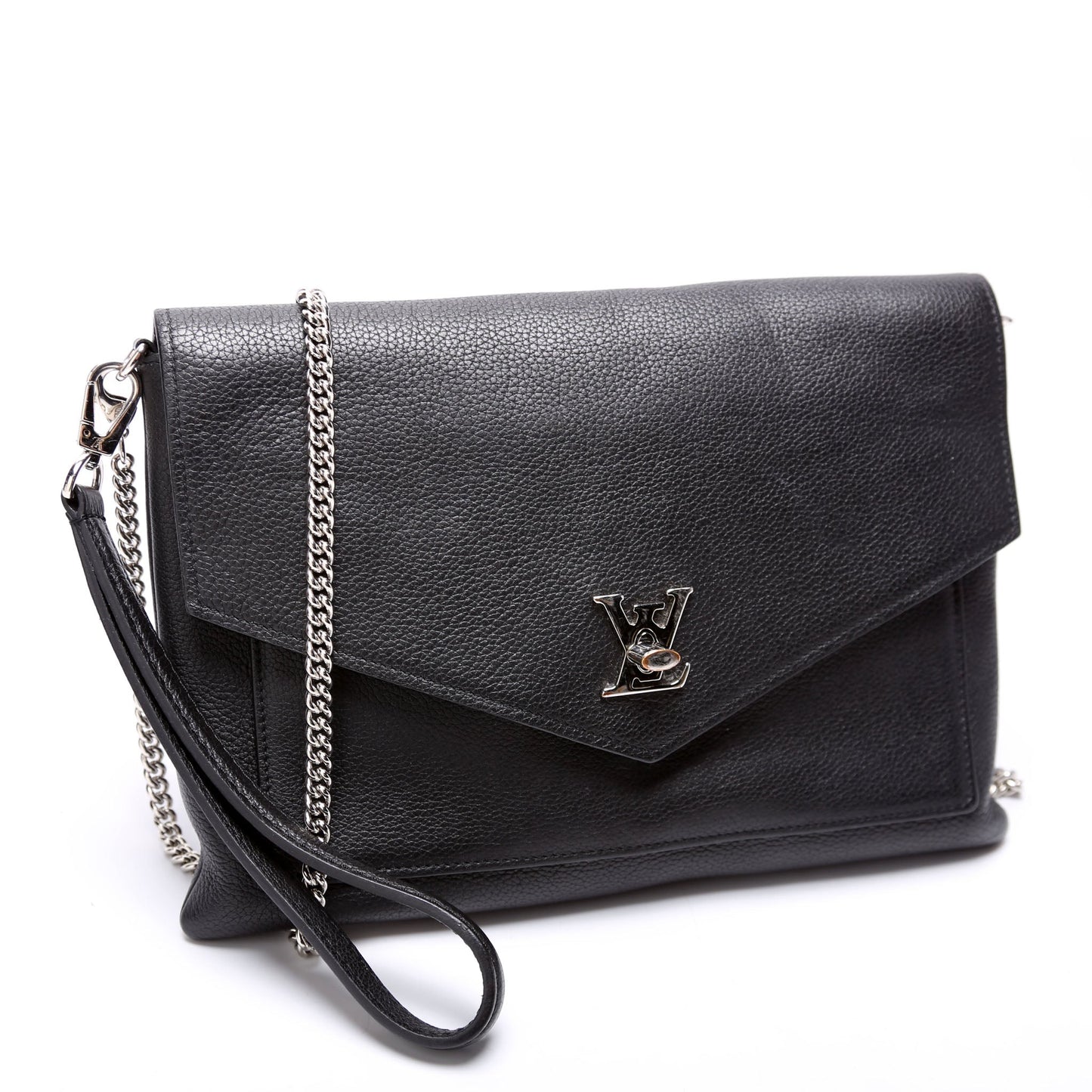 Louis Vuitton Mylockme Pochette Wrist Black Clutch Bag