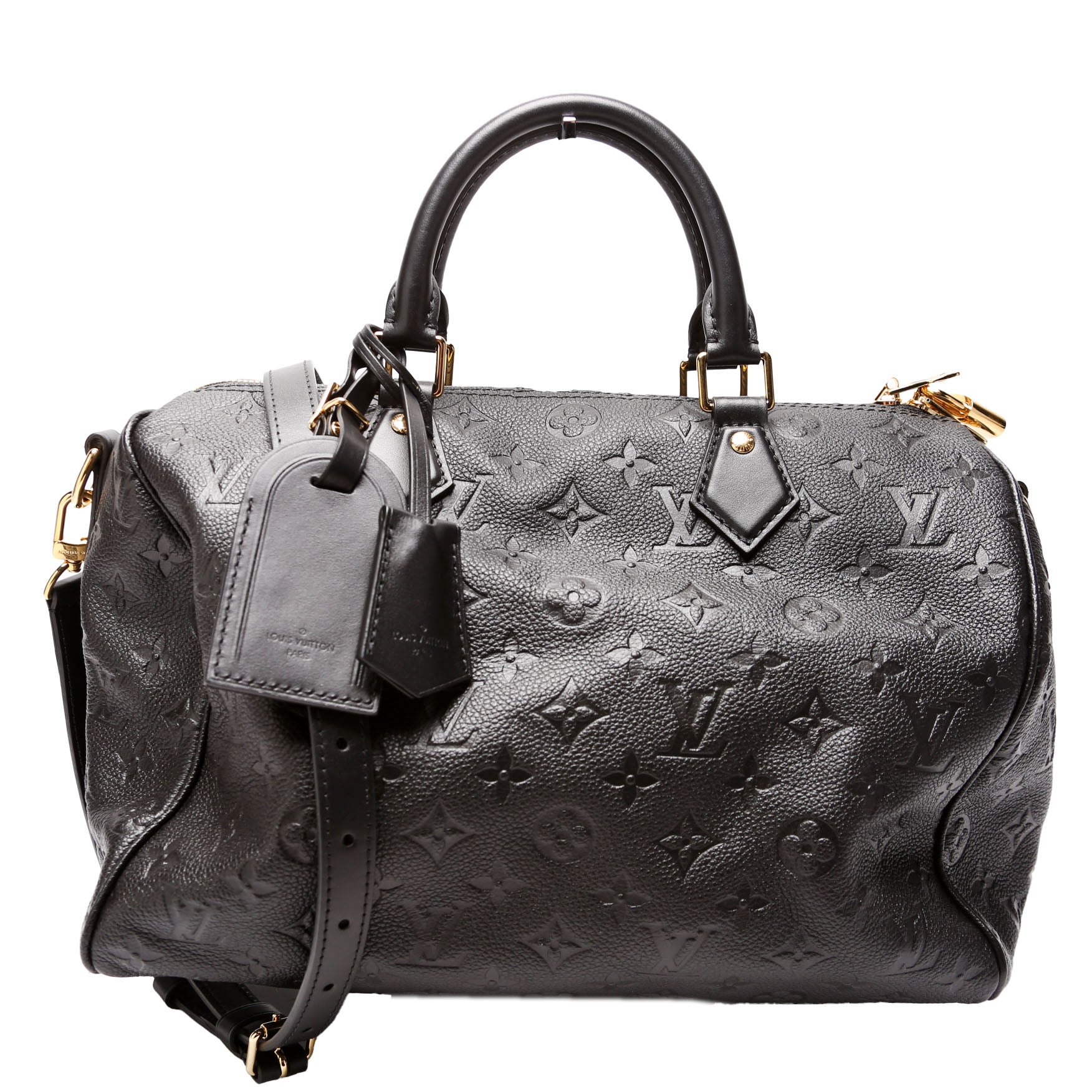 Louis Vuitton Soft Speedy 30 Black Empreinte Handbag