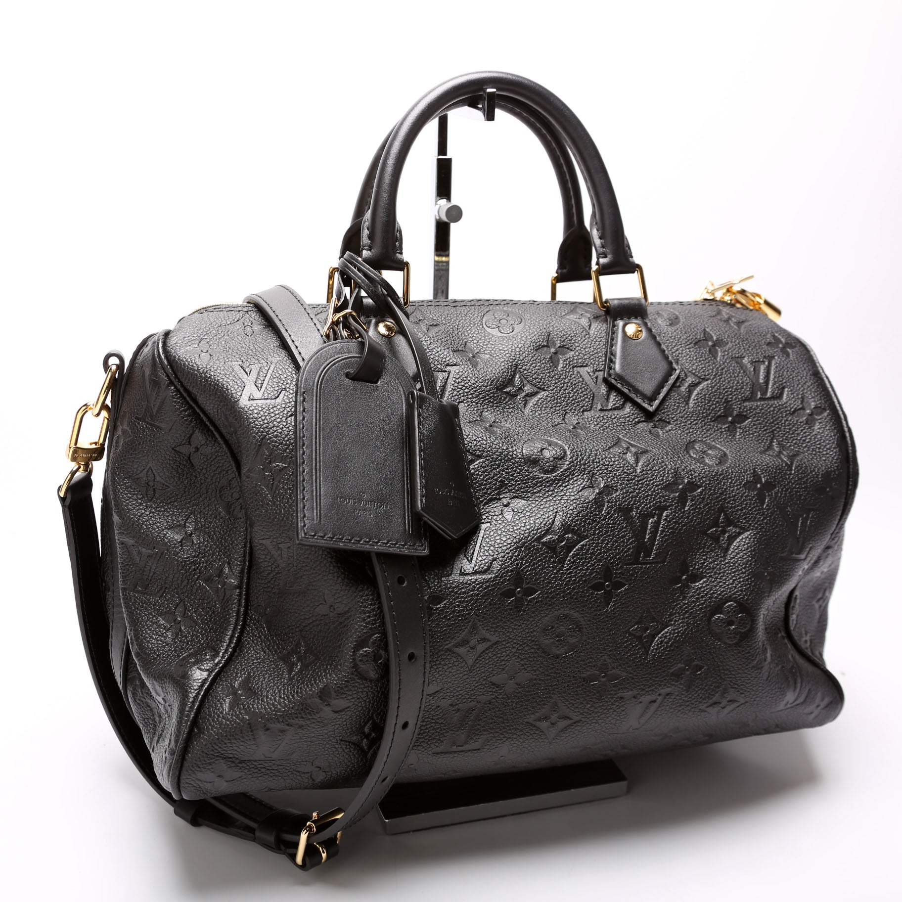 Louis Vuitton Soft Speedy 30 Black Empreinte Handbag
