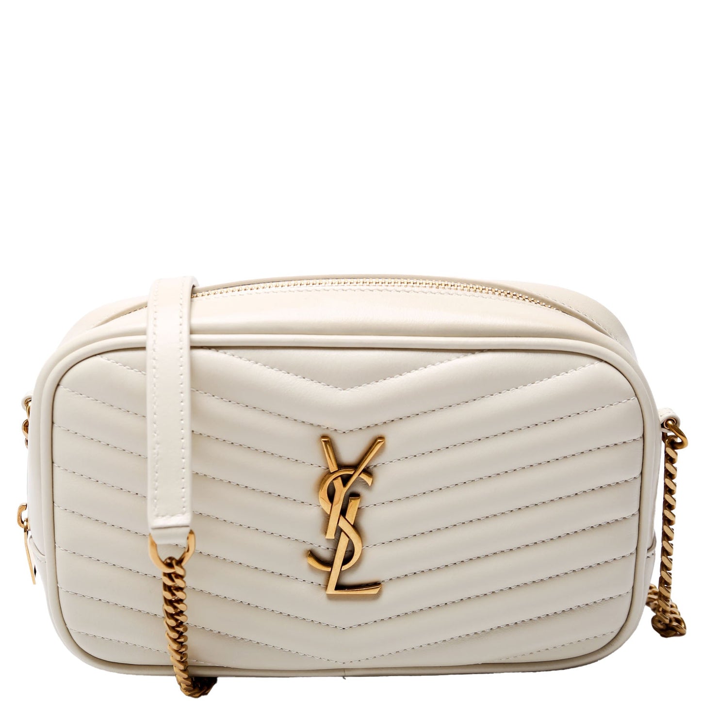 YSL Saint Laurent Saint Laurent Lou Camera Bag Cream Mini Travel Bag