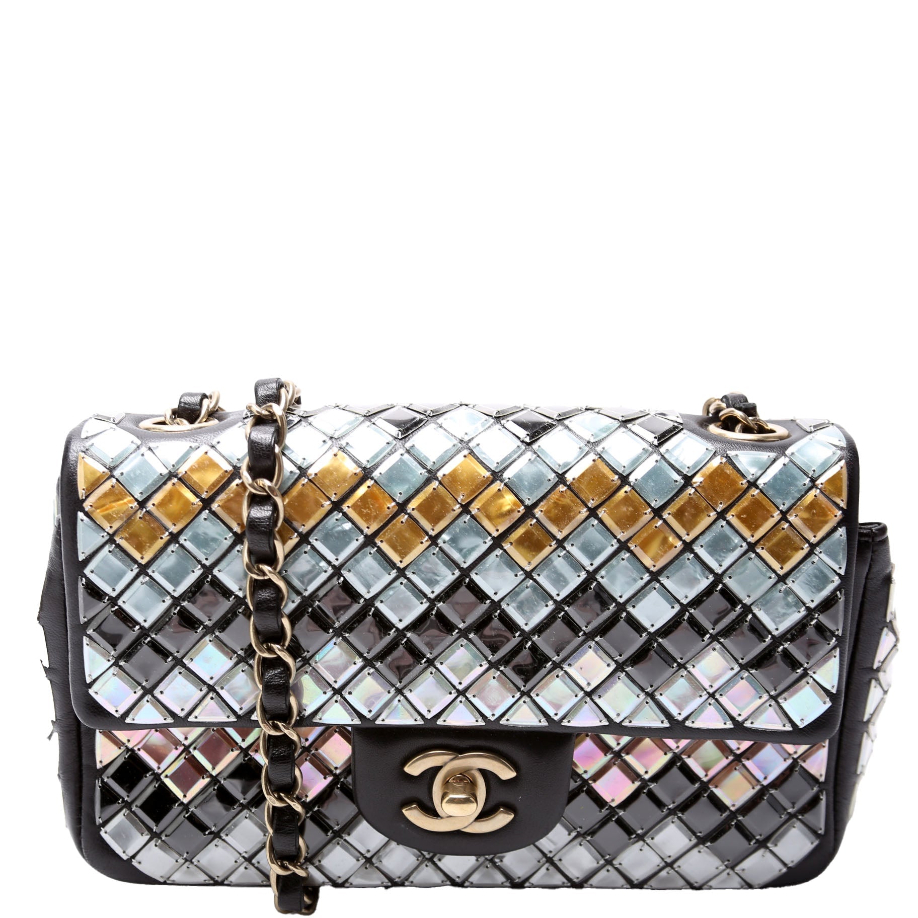 Chanel Mosaic Embossed Flap Lambskin 21M Multicolor Small Handbag
