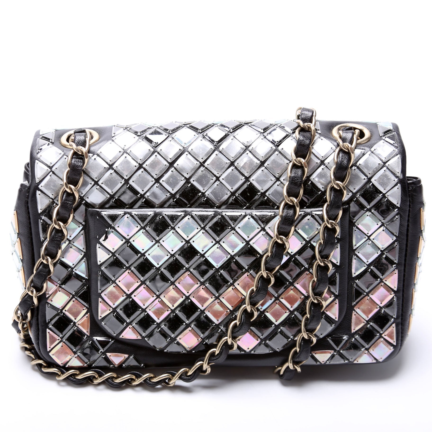 Chanel Mosaic Embossed Flap Lambskin 21M Multicolor Small Handbag
