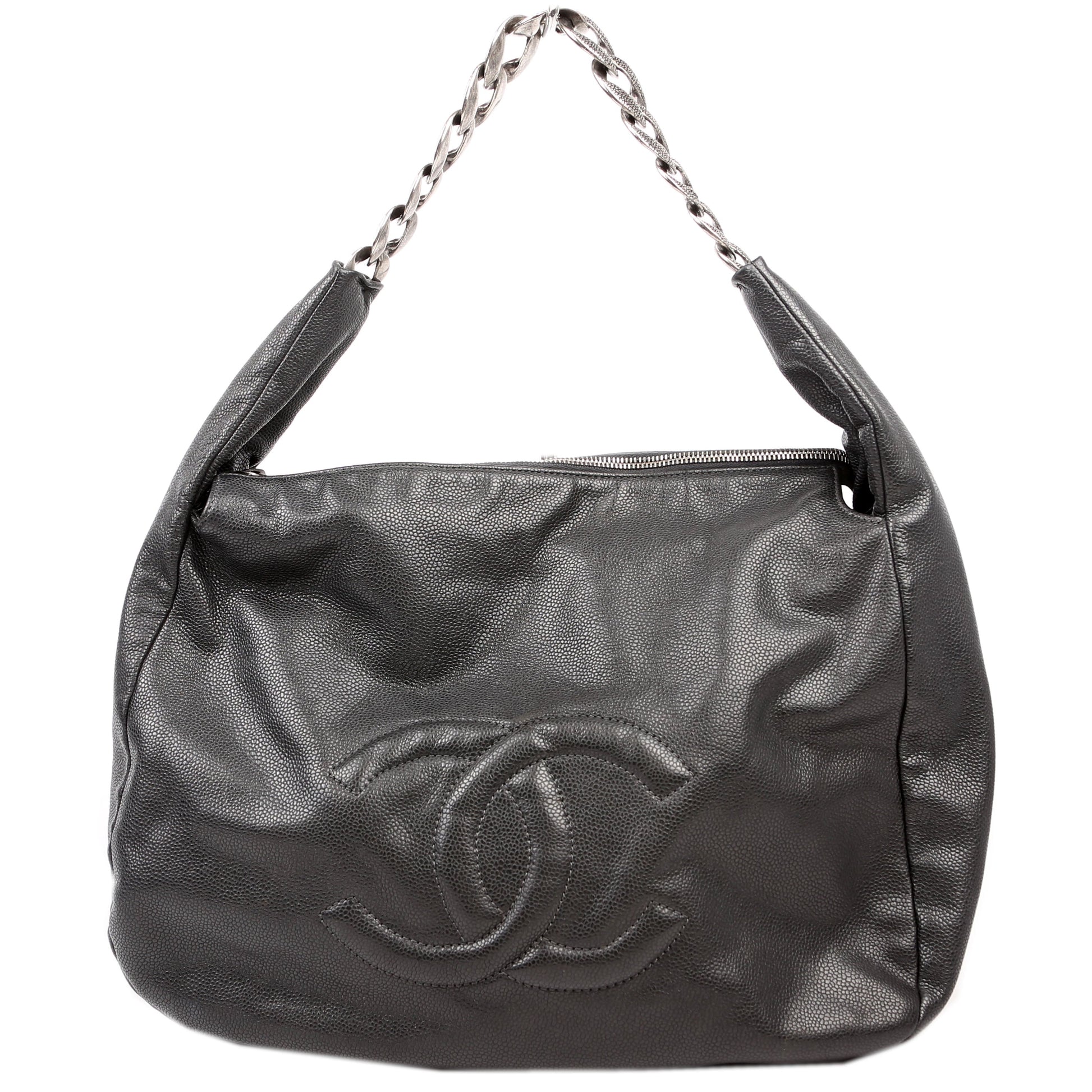 Chanel 31 Caviar Hobo Grey Shoulder Bag