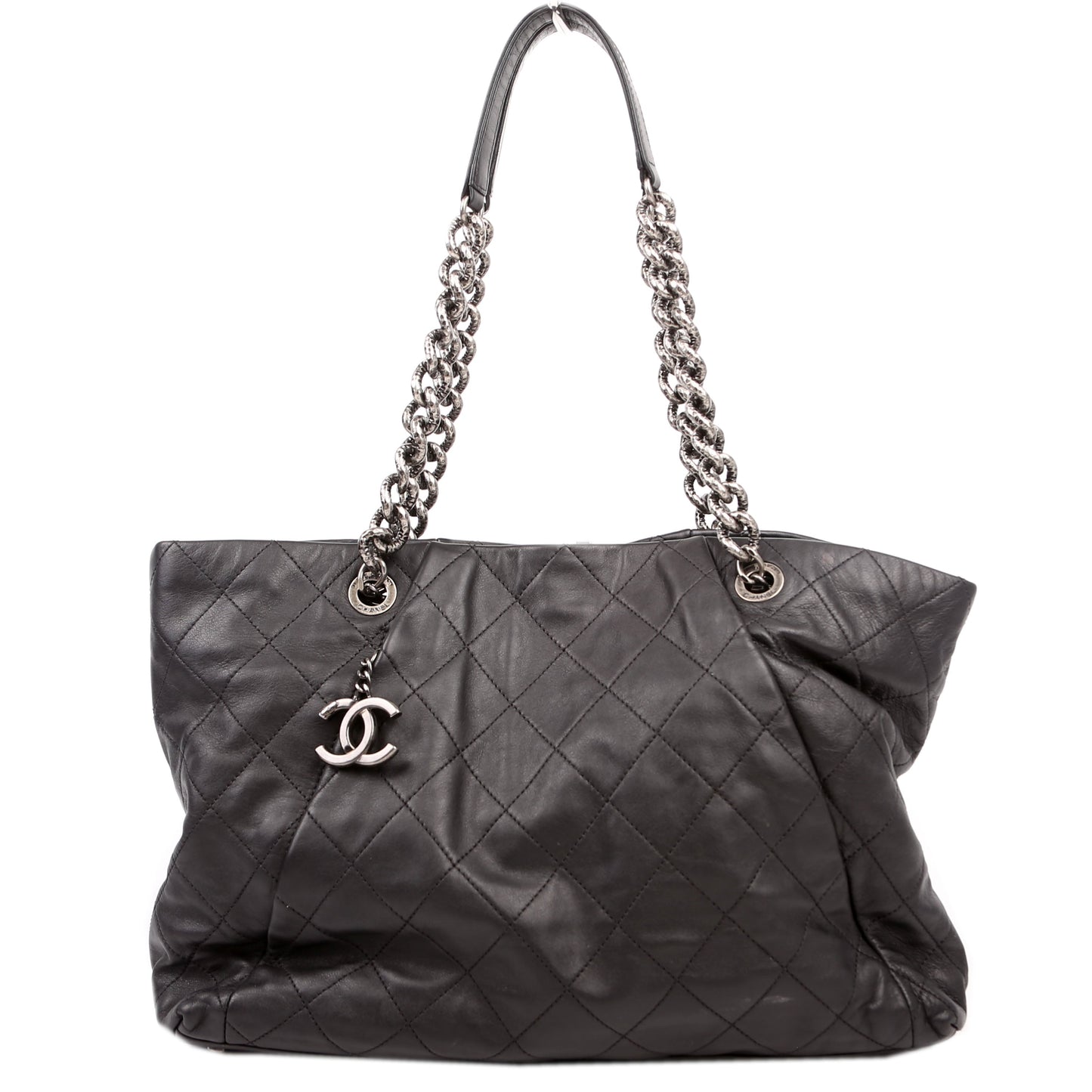 Chanel Coco Pleats 16M Black Tote Bag