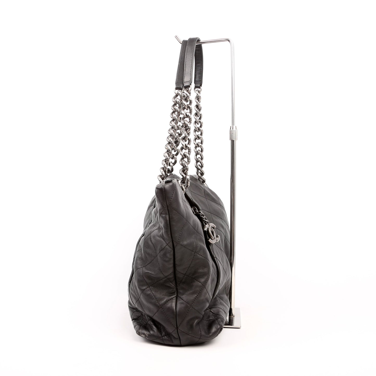 Chanel Coco Pleats 16M Black Tote Bag