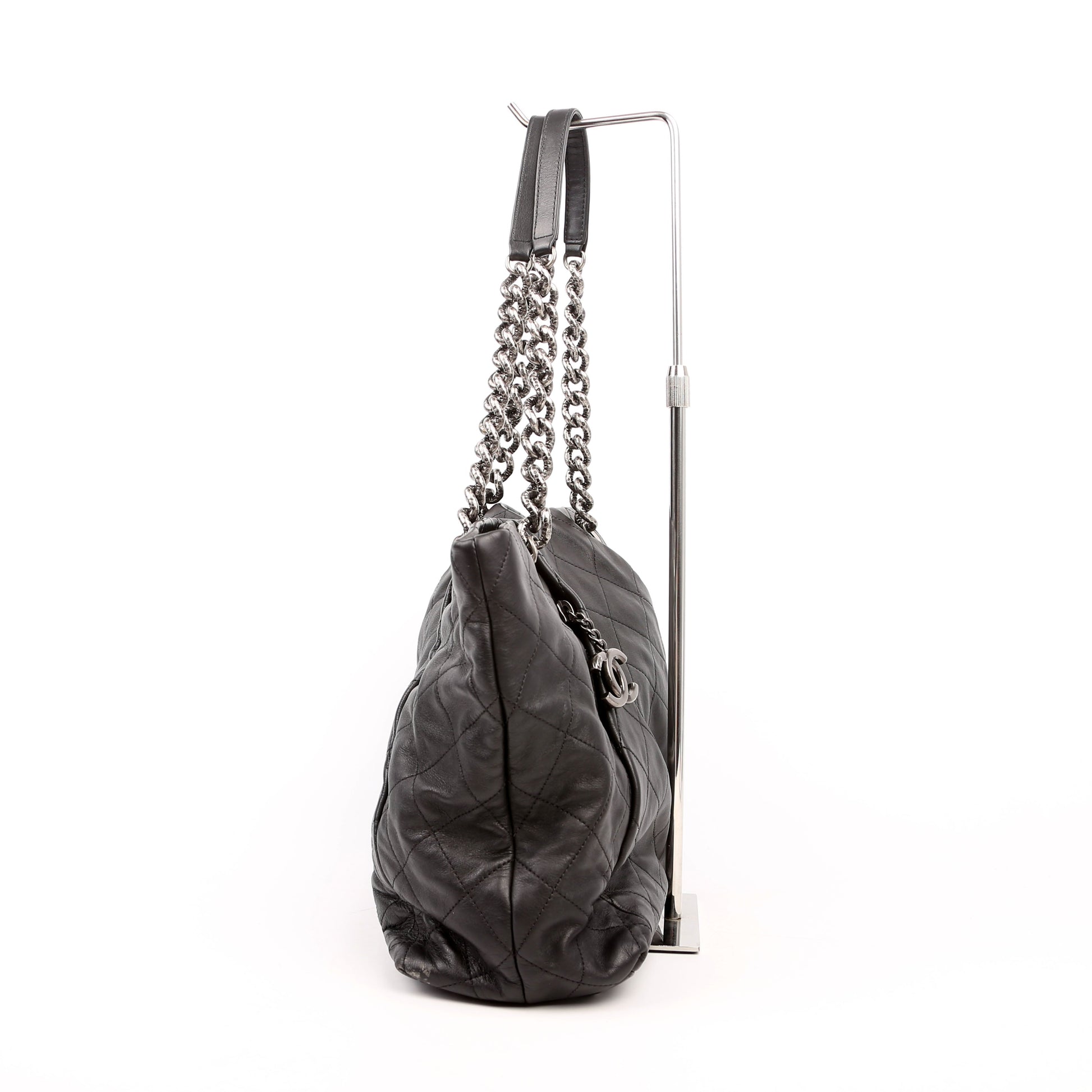 Chanel Coco Pleats 16M Black Tote Bag
